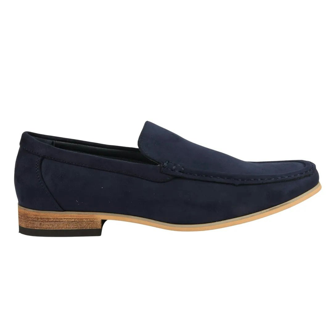 Dolcetto Men's Slip On Lightweight Suede Loafers - Navy - Uk 12