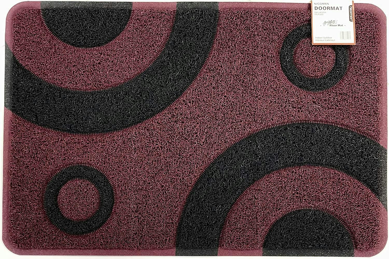 Rackhams Purple Geo Circle Spaghetti Doormat 90X60cm