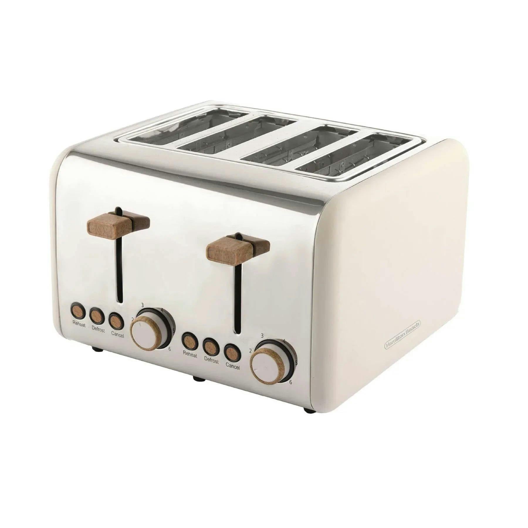 B&Q - Hamilton BeachScandi Toaster4 SliceMatte CreamHbt02Mc - Image 3