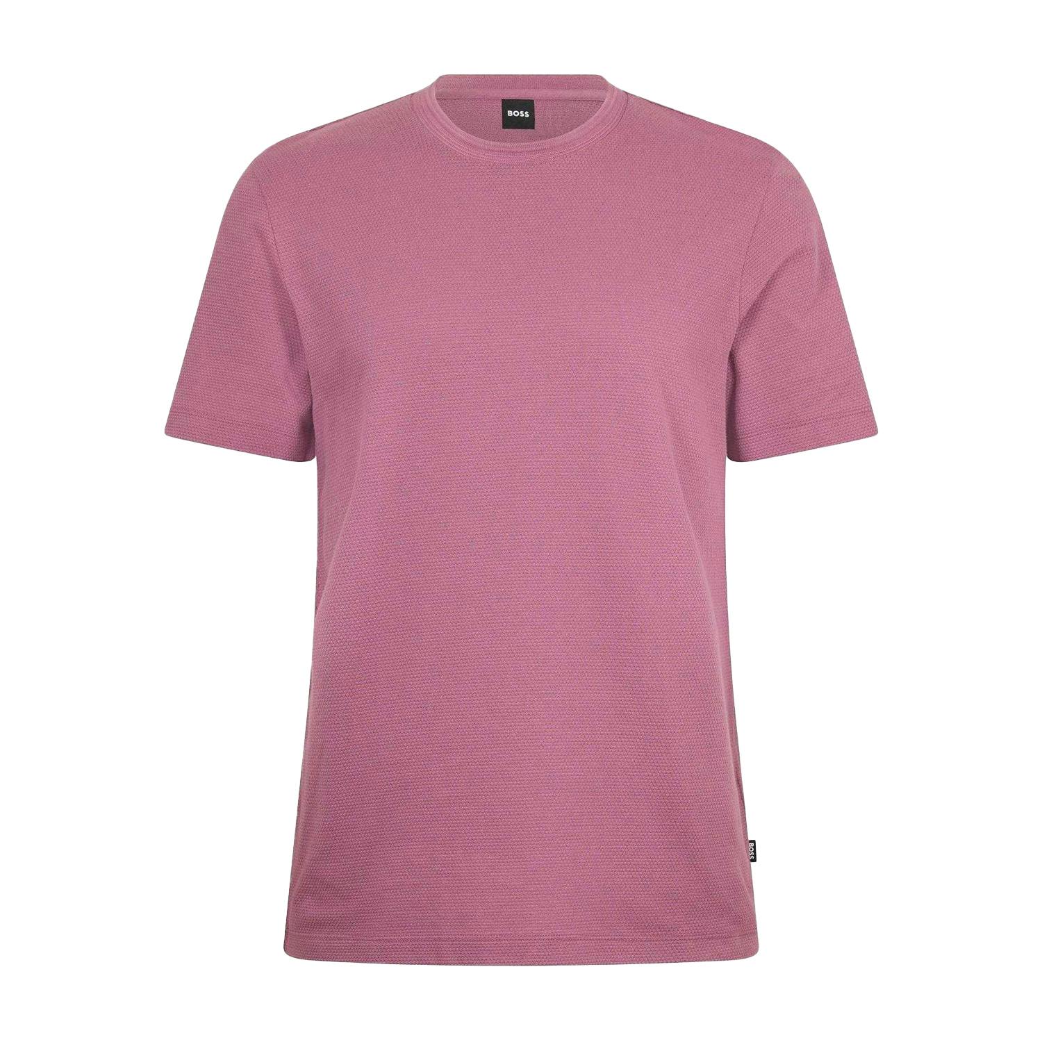 Hugo Boss Men's Purple Boss Cotton Regular T-Shirt - Bright - S - Bright - 100% Mixed