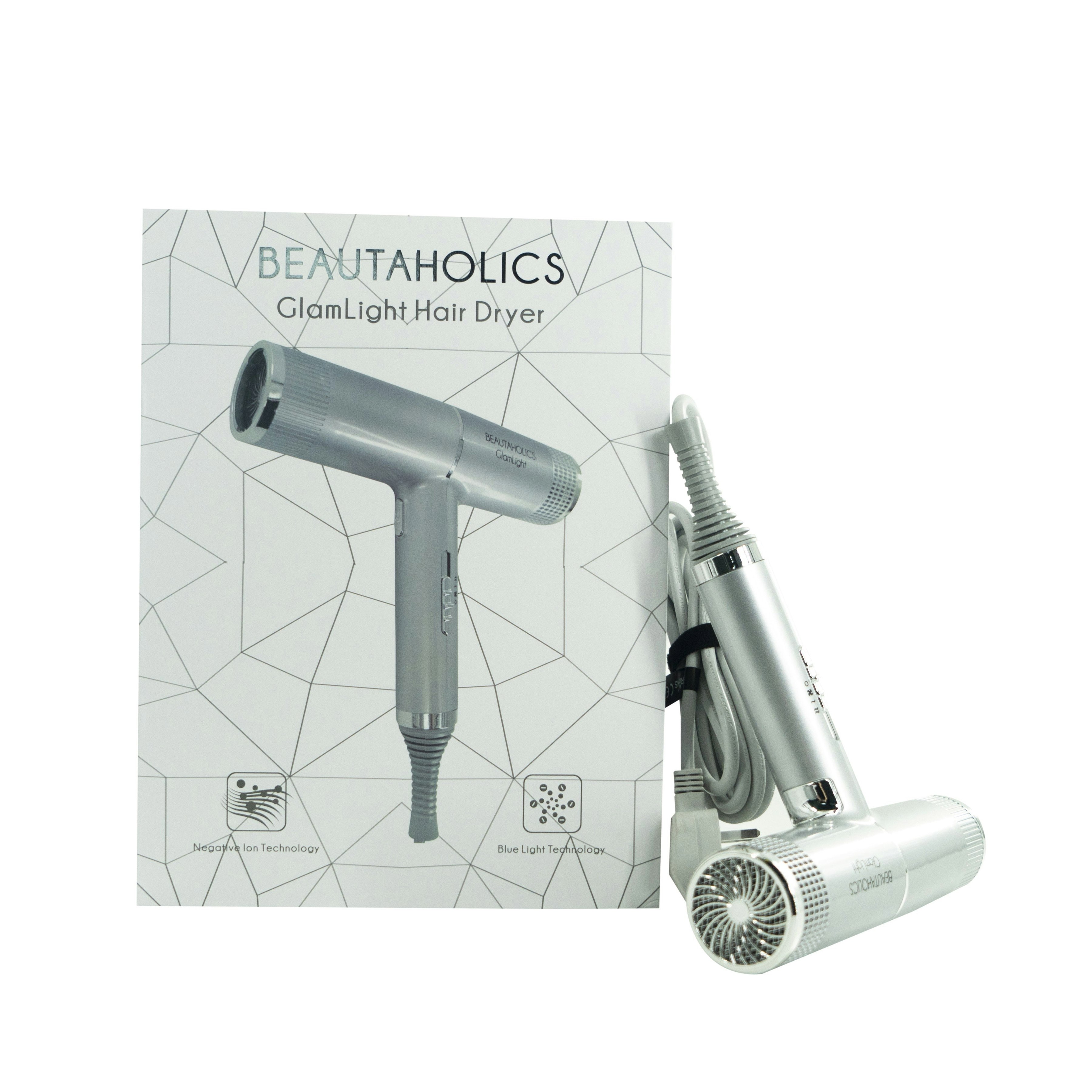 Beautaholics Blue/Light/Silver Glam Ultra Weight Hair Dryer 250G