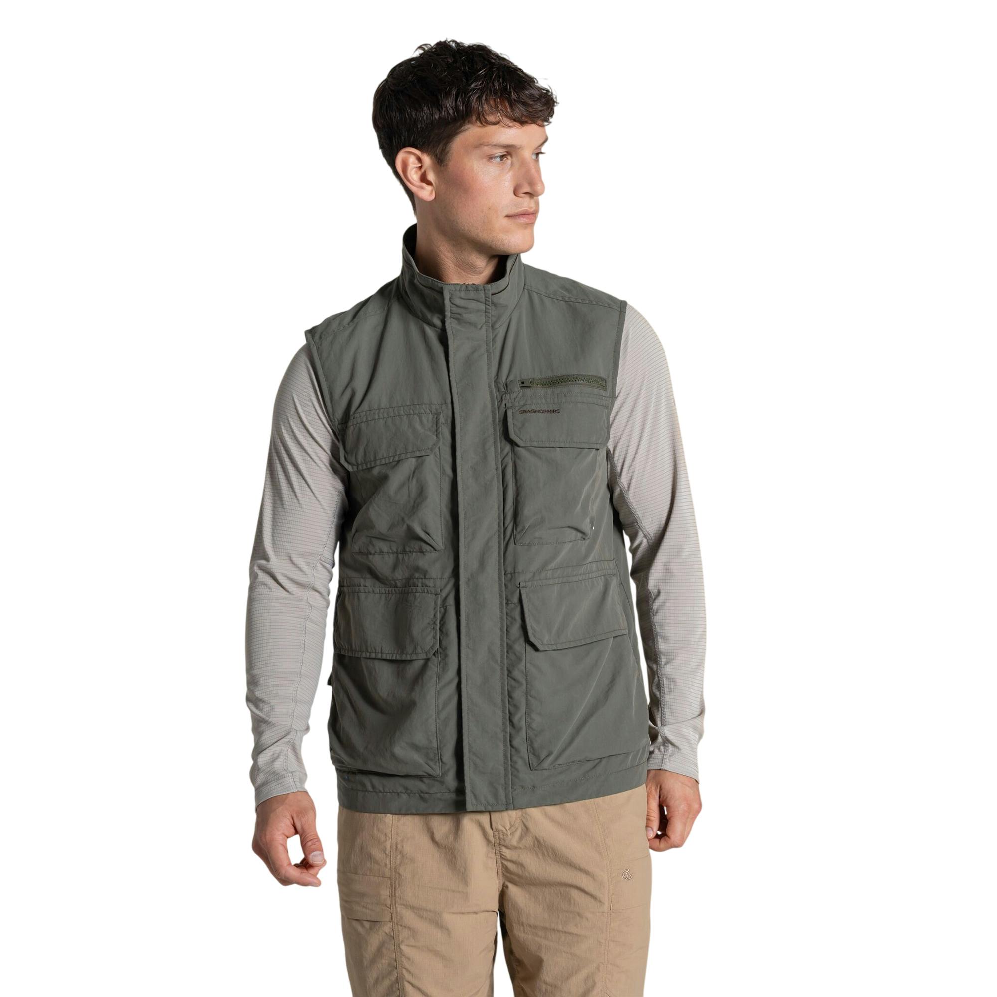 Craghoppers Men's Dark Adventure V Nosilife Gilet - Sage - M - Sage - 100% Recycled Nylon Polyamide