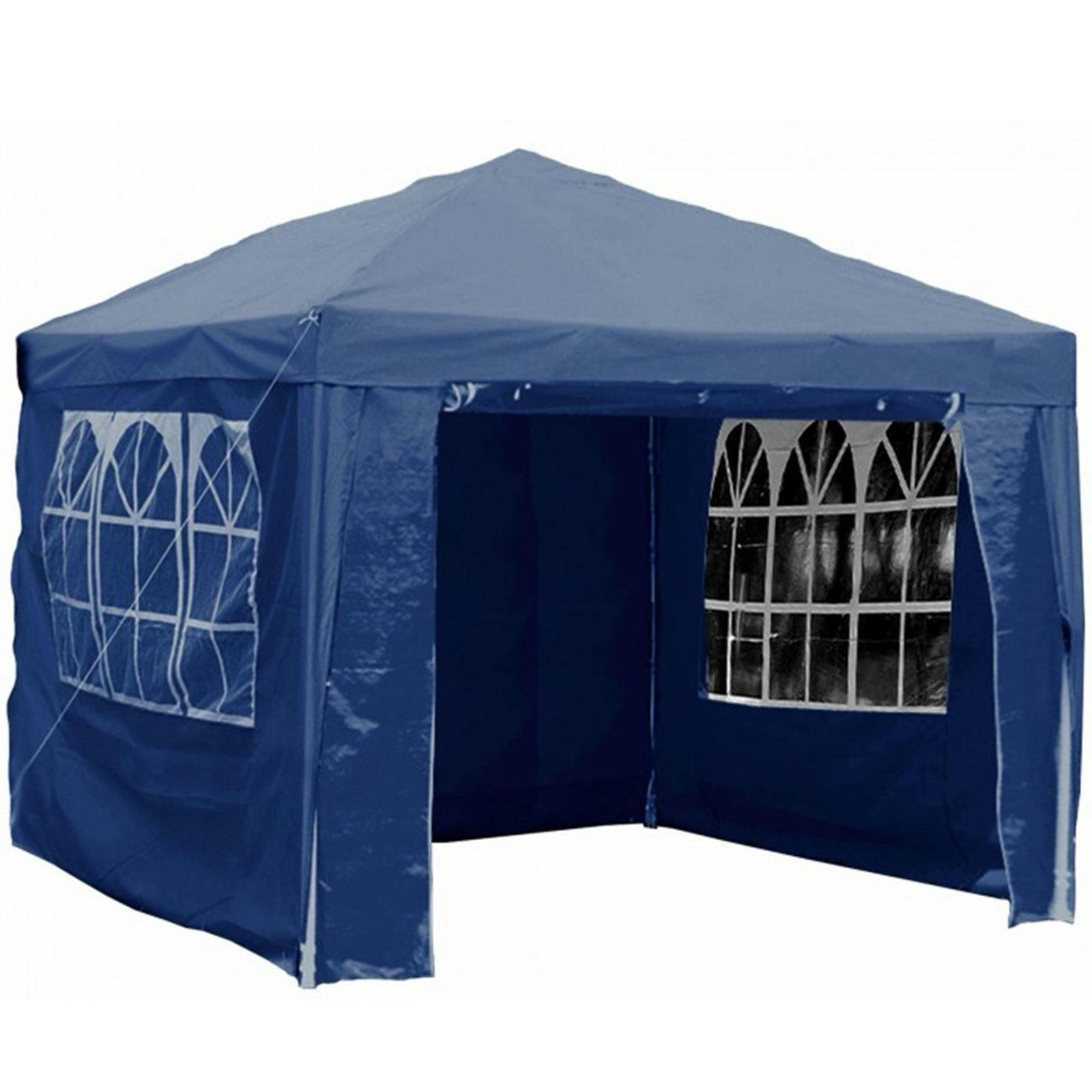 Rackhams Blue Gazebo Marquee Awning Beach Party Camping Tent Canopy Shade 3X3m