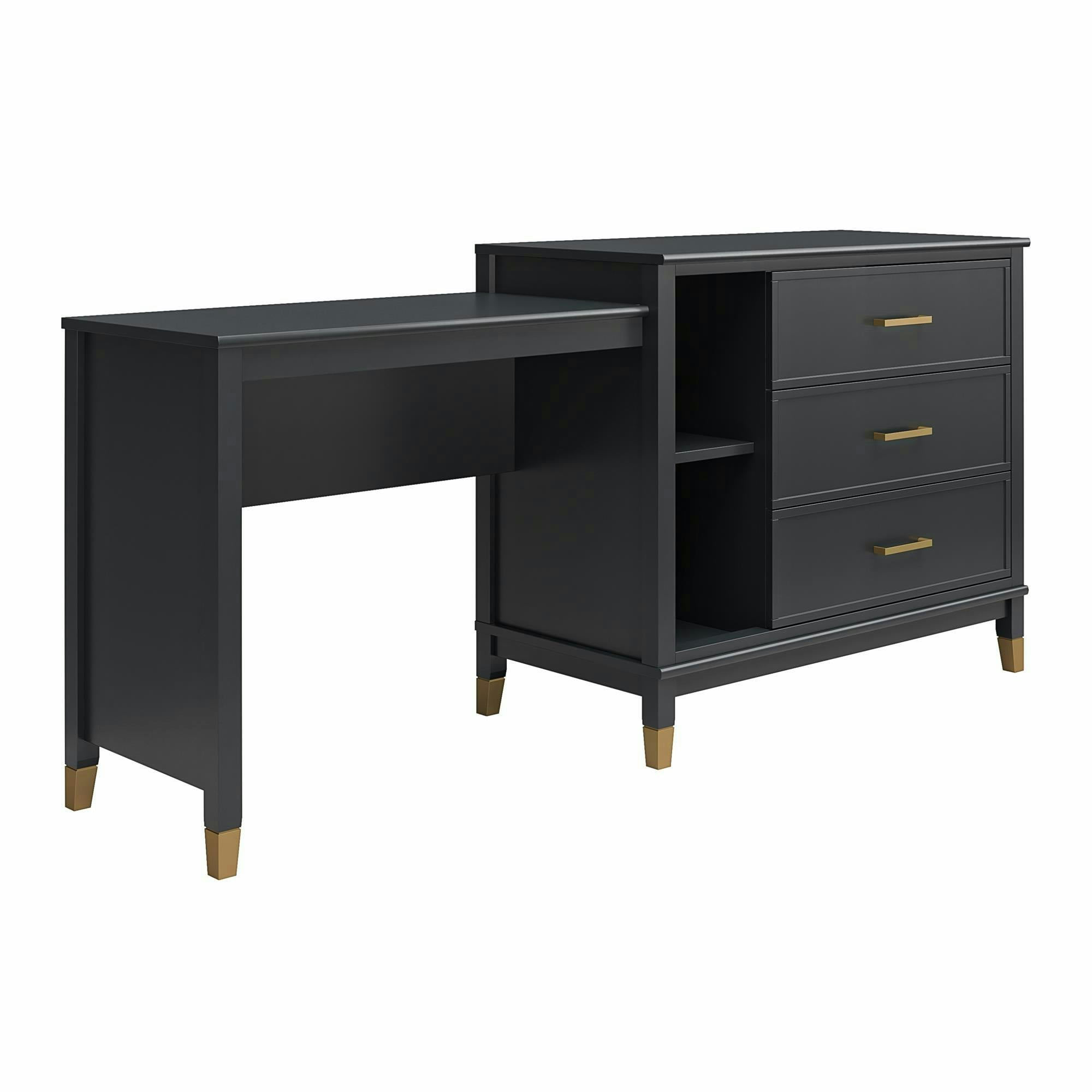 Rackhams Black Westerleigh 3-In-1 Media Dresser
