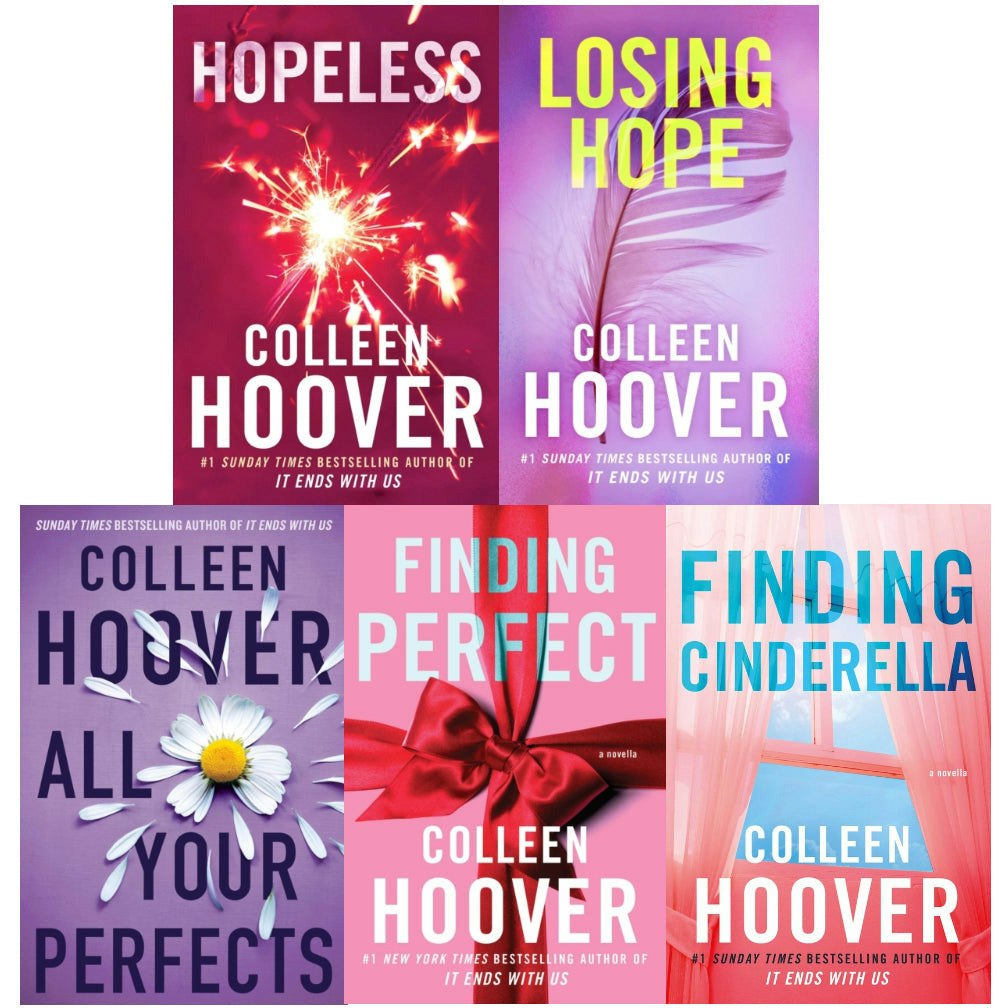 Simon & Schuster Ltd Dark Hopeless Series By Colleen Hoover 5 Books Collection Set (Losing Hope, Finding Cinderella, Hopeless, Finding Perfect & All Your Perfect)