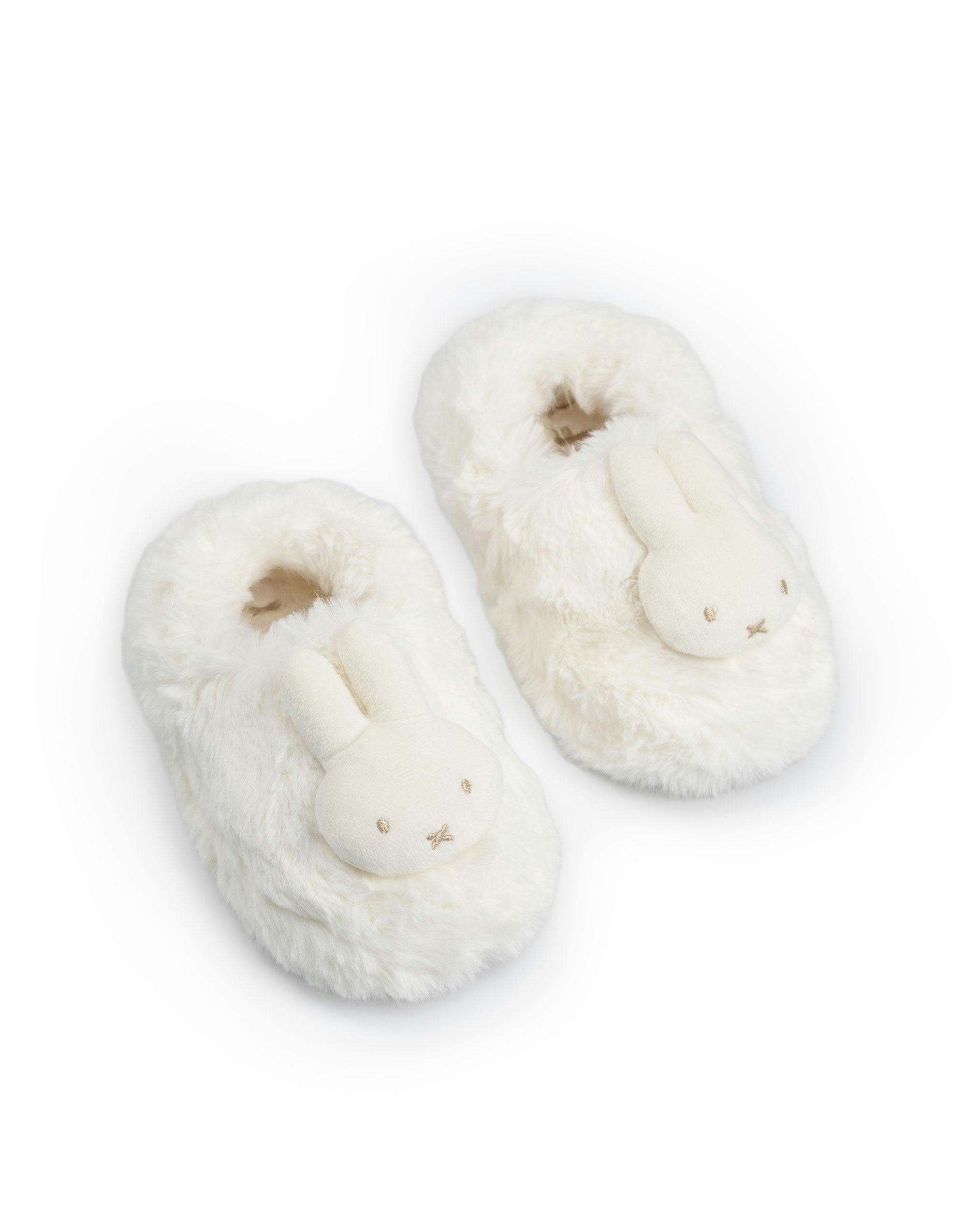 Vanilla Underground Girls White Miffy Character Face Mule Slippers - 8 Uk Child