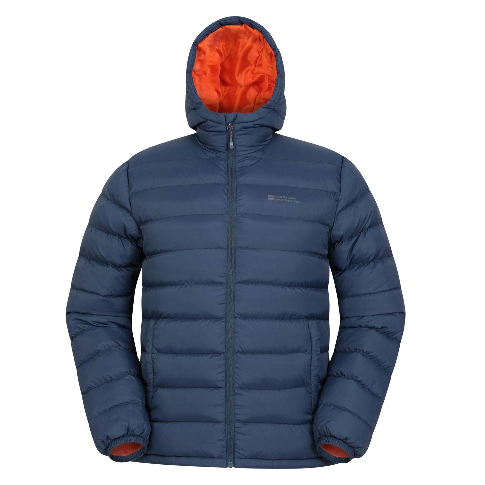 Mountain Warehouse Men's Blue Seasons Ii Camo Padded Jacket - Xxs - 100% Polyamide