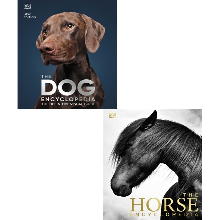 Various Publishers Dk Pet Encyclopedias 2 Books Collection Set Horse Encyclopedia, Dog Encyclopedia