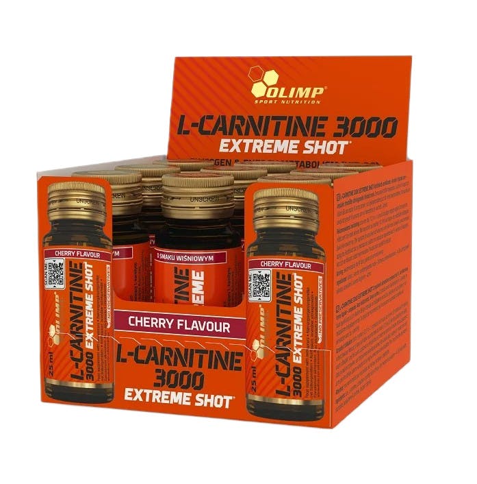 Olimp Nutrition L-Carnitine 3000 Extreme Shot, Cherry - 9 X 25 Ml.