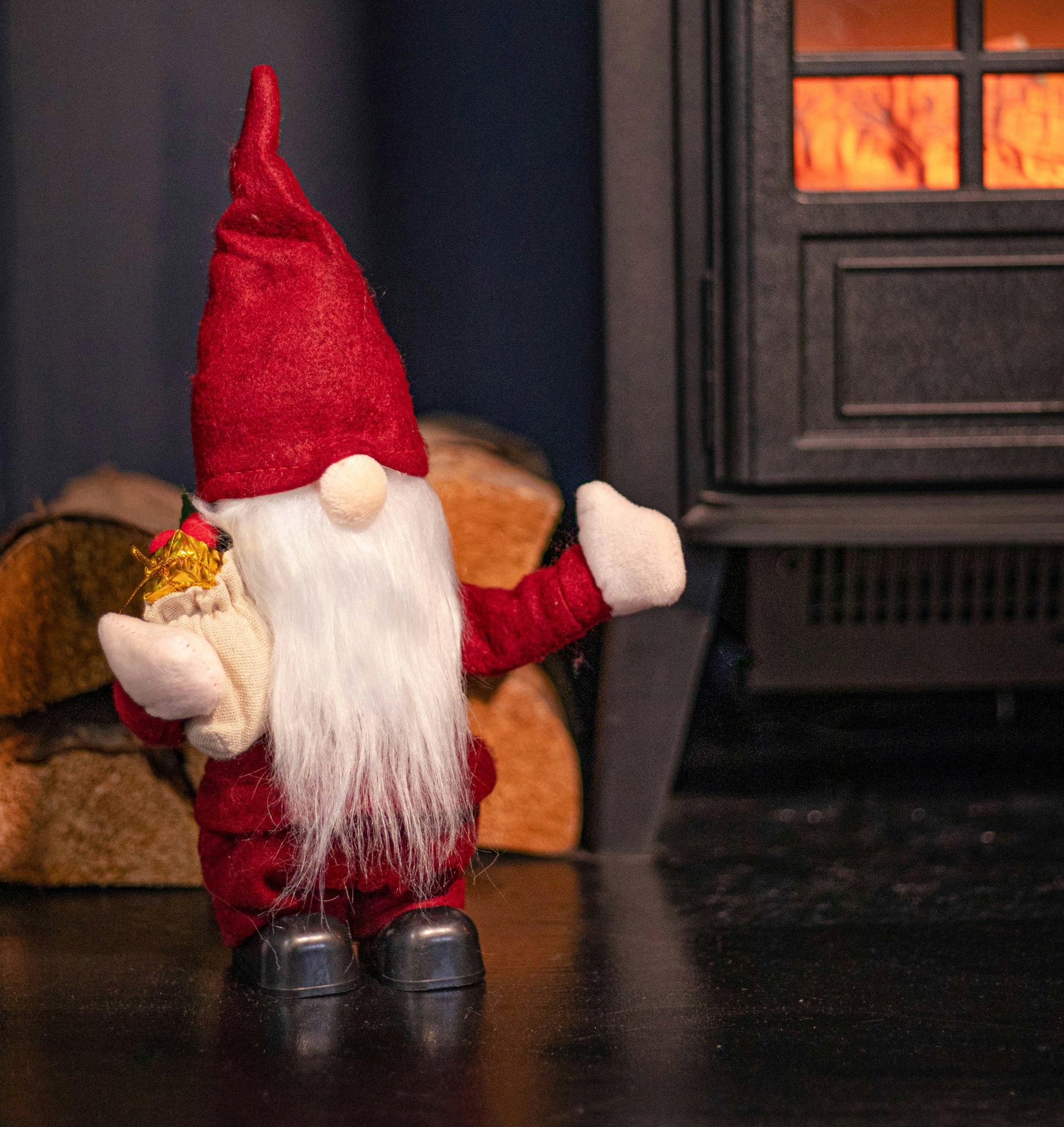 Samuel Alexander Red Battery Operated Musical Walking Christmas Gonk Decoration In 28Cm