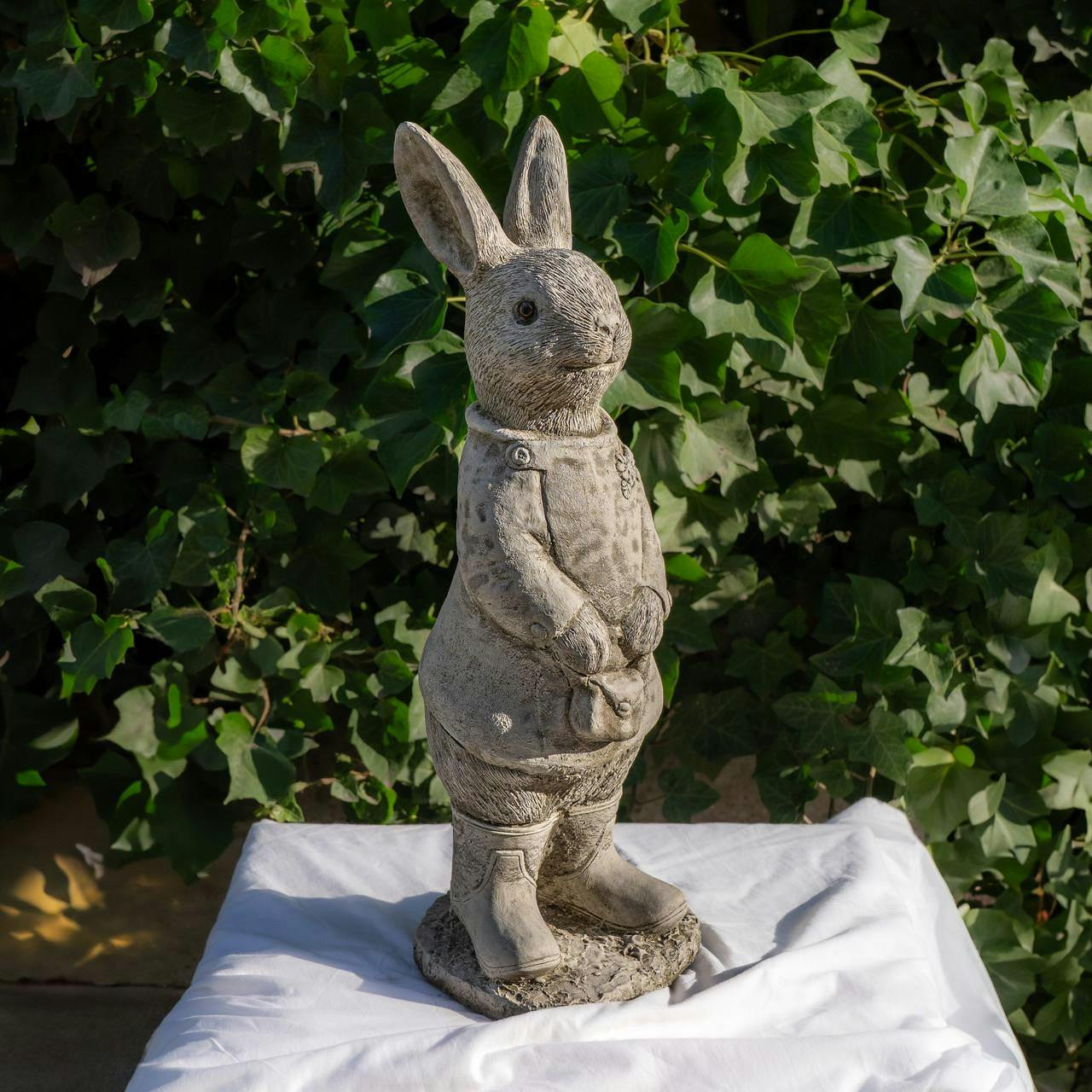 Rackhams Cute Stone Cast Flopsy Bunny Large Garden Sculpture