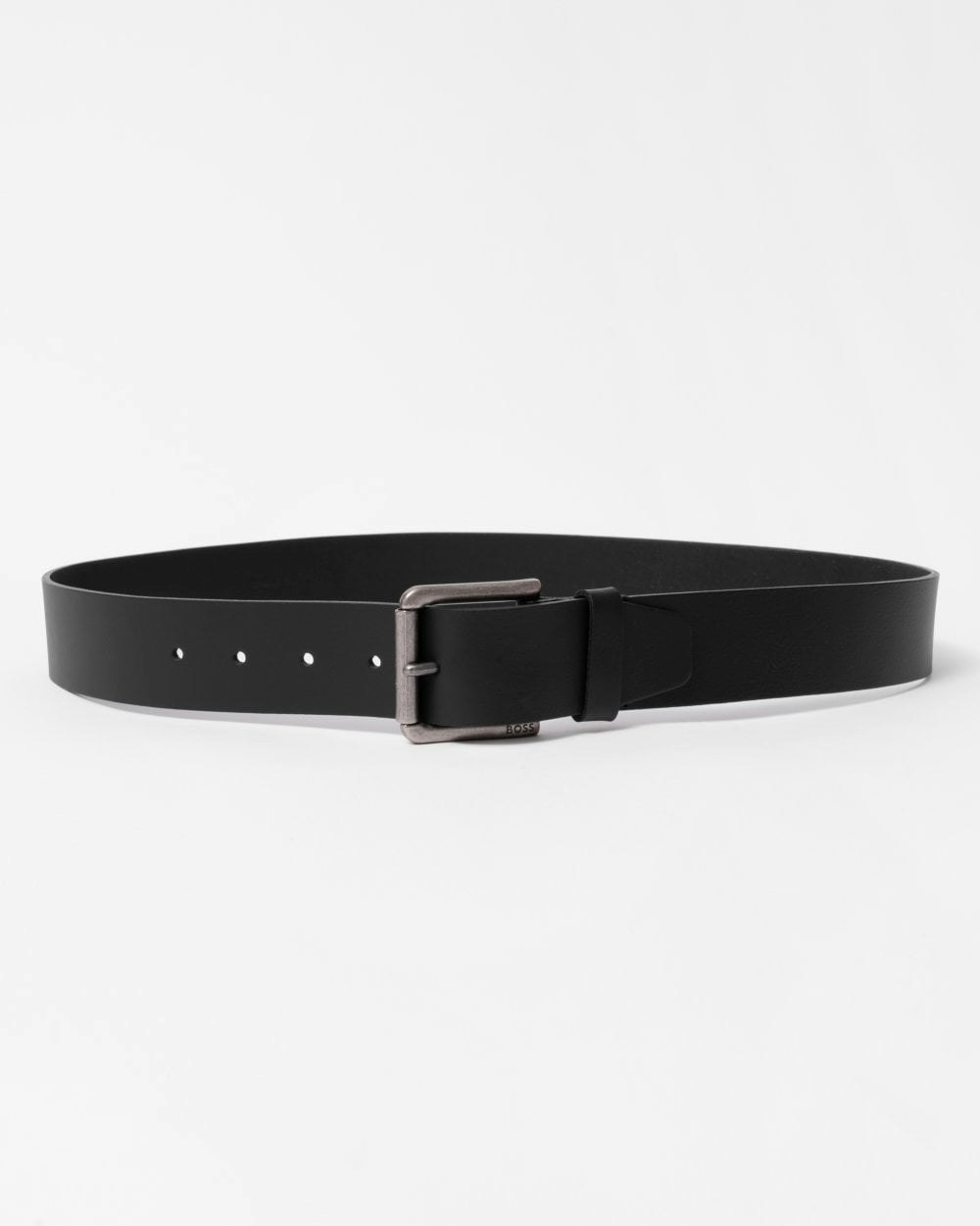 Boss Orange Men's Orange/Black Boss Joris Italian Leather Belt With Engraved Buckle - 001 - 001 - W38