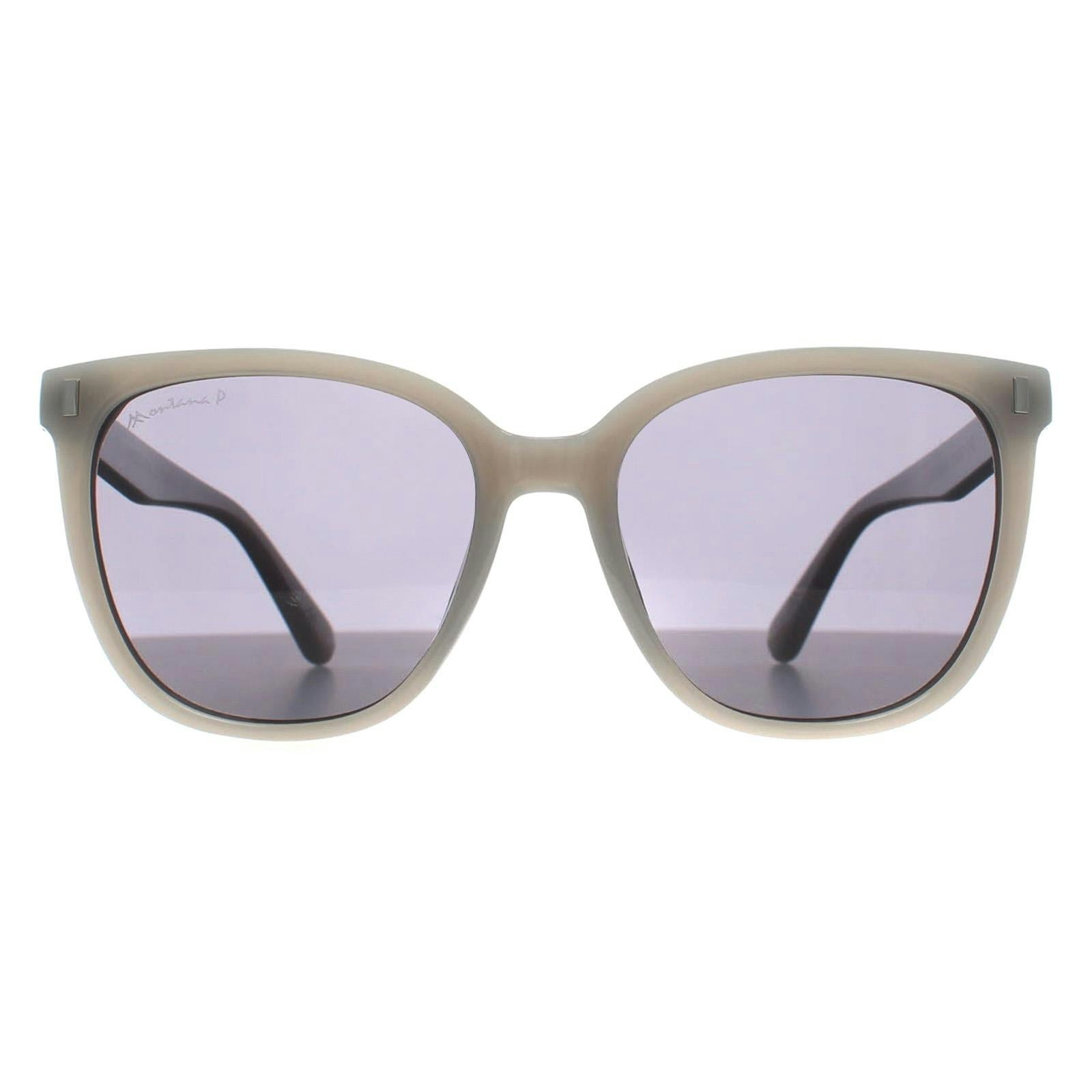 Montana Grey/Cream Sunglasses Mp190 B Shiny Smoke Polarised