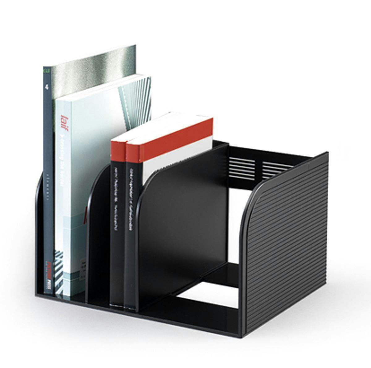 Rackhams Grey Optimo Magazine Book Stand Desk Organiser Book Holder | 2 Pack |