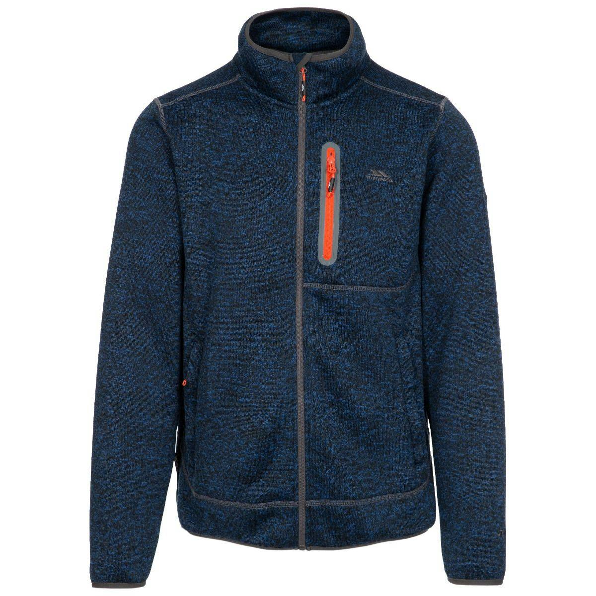 Trespass Men's Bingham Fleece Jacket - Navy Marl - Xxl - Navy Marl - 100% Polyester