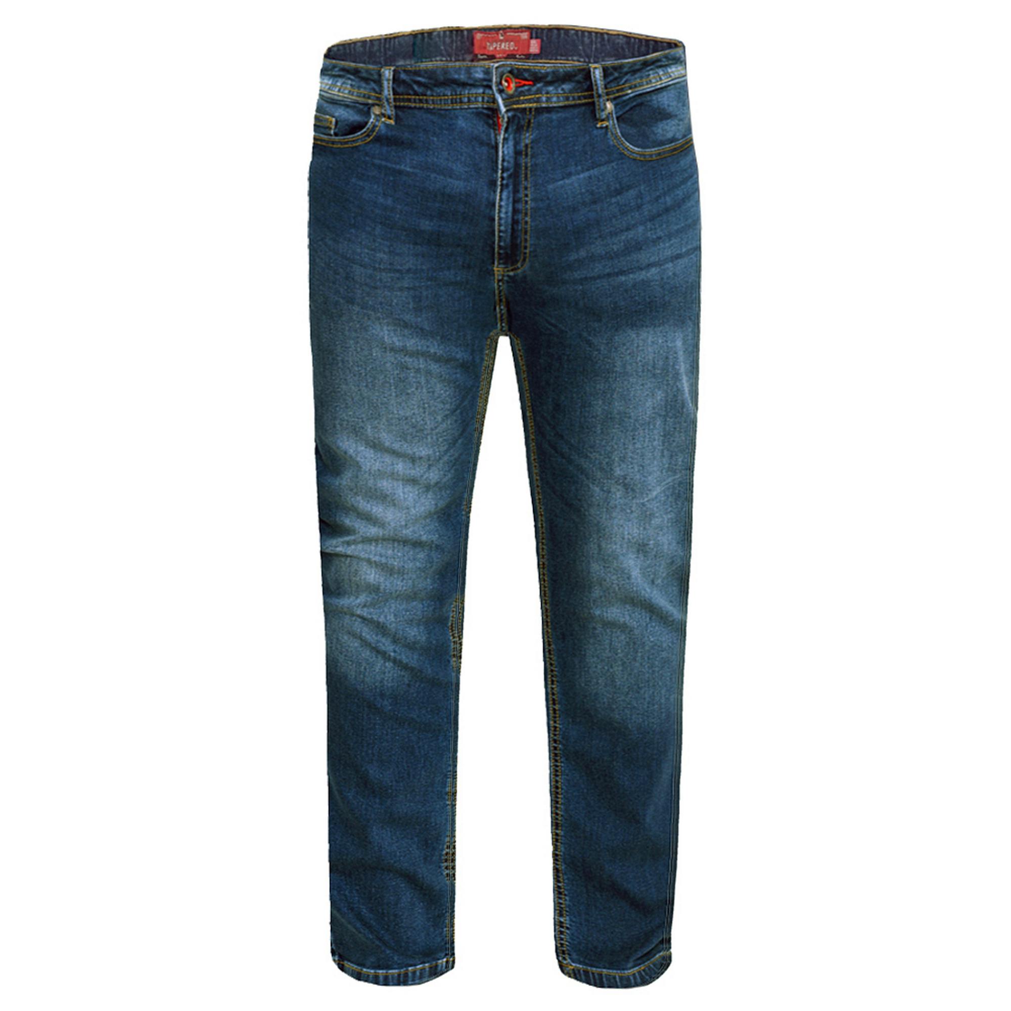 Duke Men's Dark/Blue D555 Ambrose Stretch Tapered Kingsize Jeans - 40XL - 98% Cotton/2% Elastane