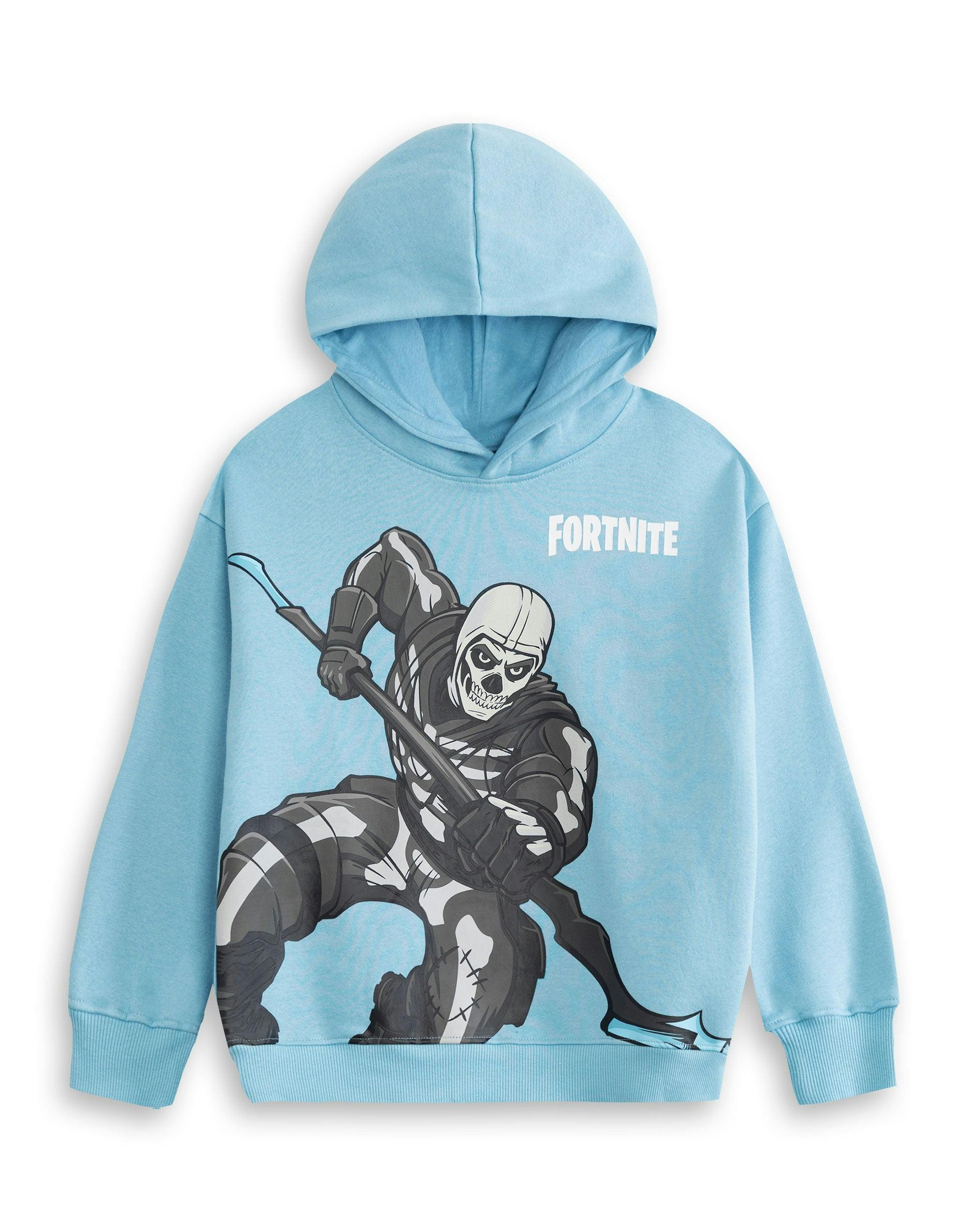 Vanilla Underground Unisex Blue Fortnite Kids Logo Hoodie - 13-14 Years