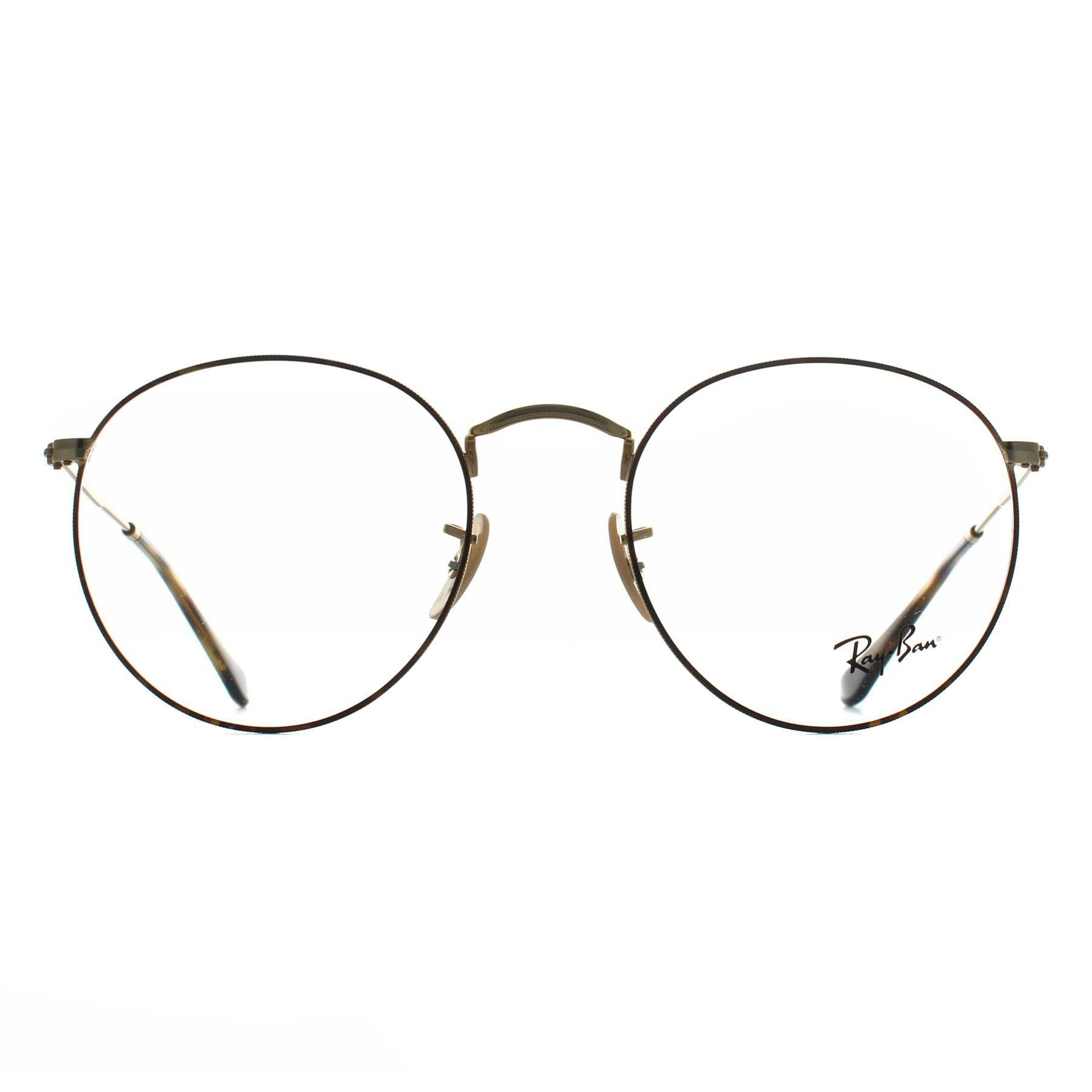 Ray-Ban Round Metal RX3447V, Havana On Gold Glasses, Mojo Glasses - Image 6