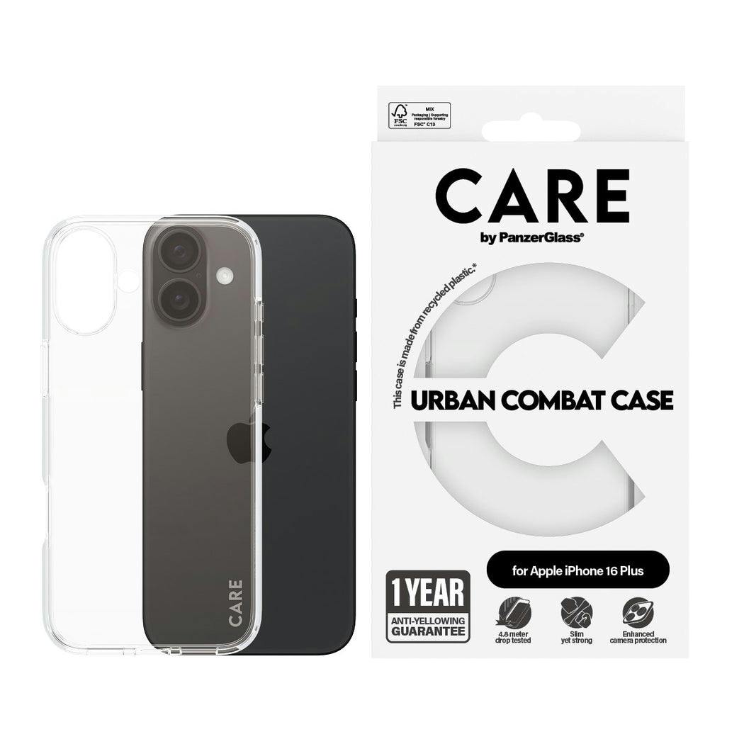 Panzerglass Panzer Glass Care Urban Combat Case For Iphone 16 Plus 6.7" Clear - 1355