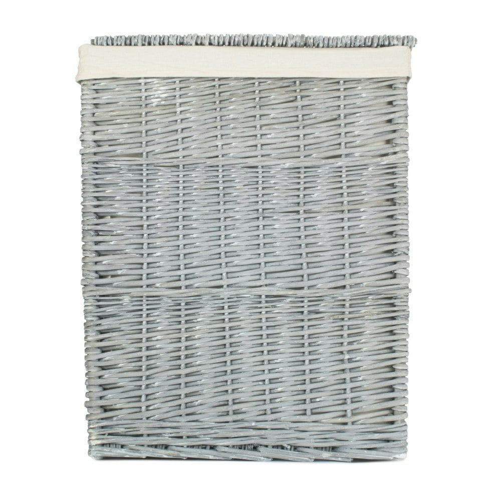 Red Hamper Red/Grey/White Hamper Small Wash Square Laundry Basket With Lining