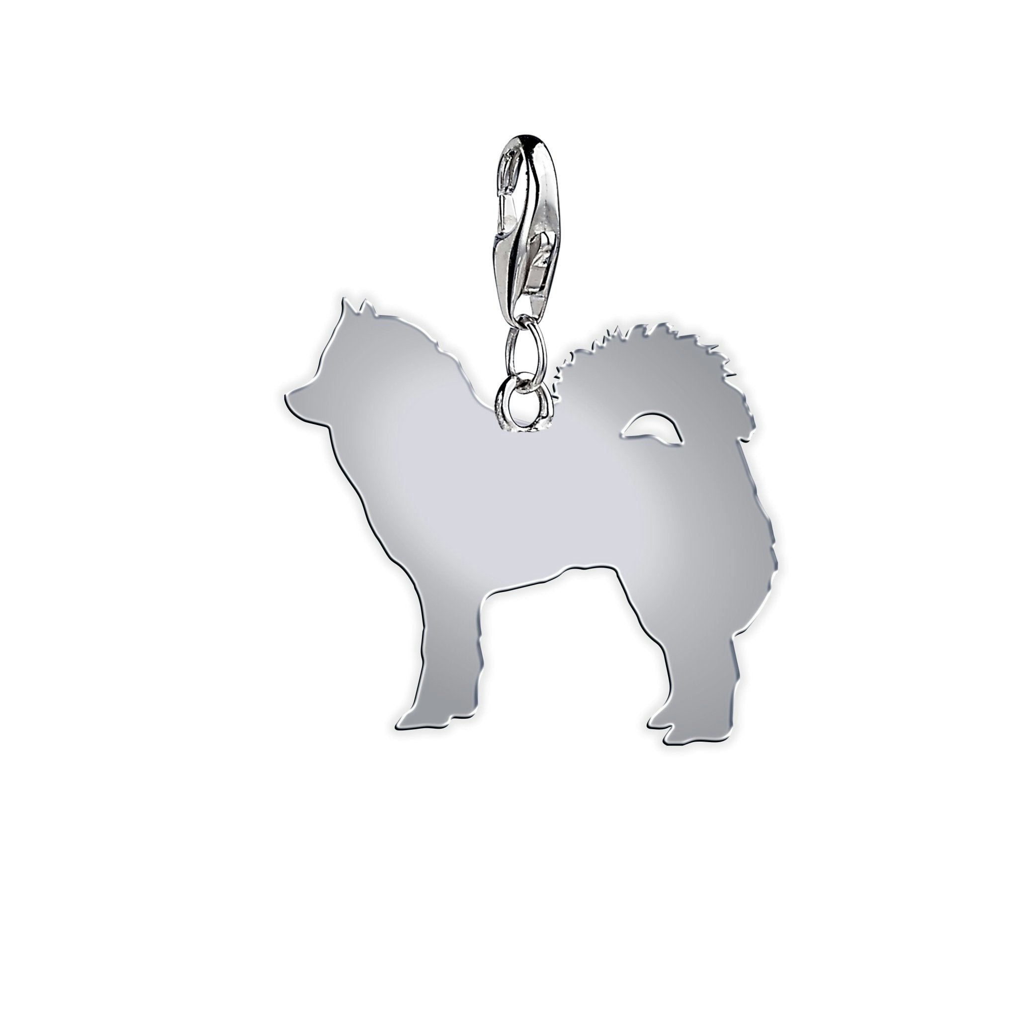 Mylee London Silver Eurasier Silhouette Charm - Yes - Clip On Charm
