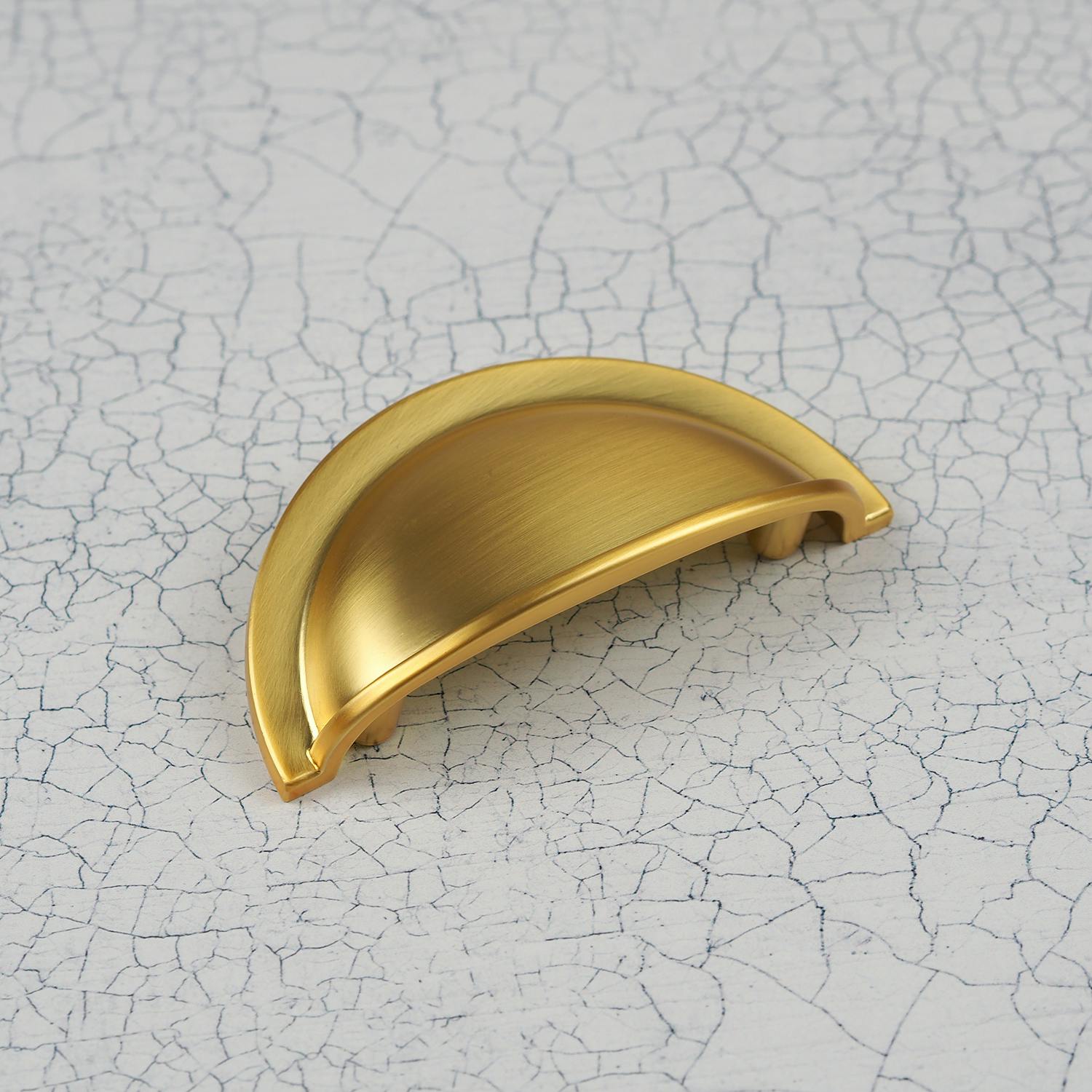 Rackhams Dark Brass Cup Handle And Coordinating Knobs - 64Mm Handle