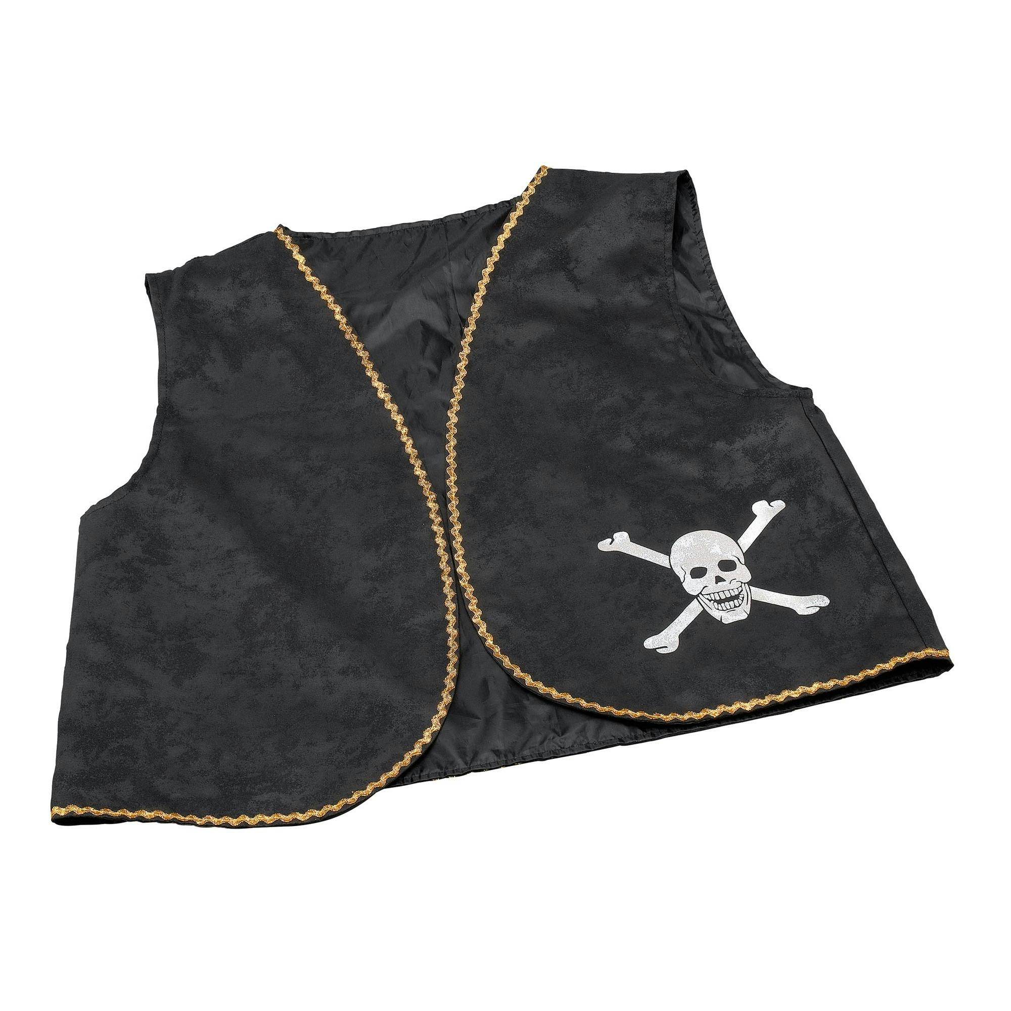 Bristol Novelty Unisex Black Adults Distressed Pirate Waistcoat - One Size