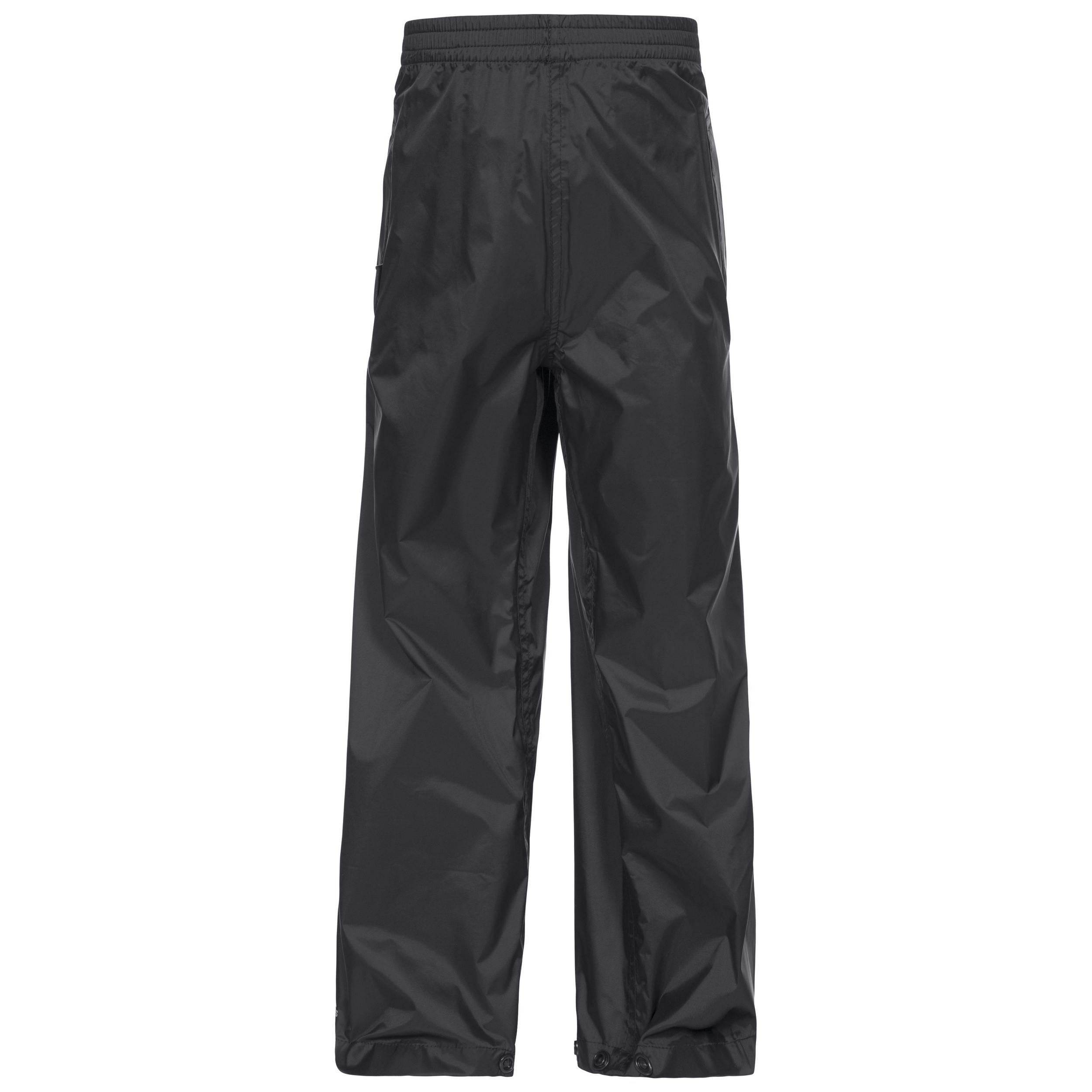 Trespass (9/10, Black) Childrens/Kids Qikpac Waterproof Packaway Trousers - Image 4