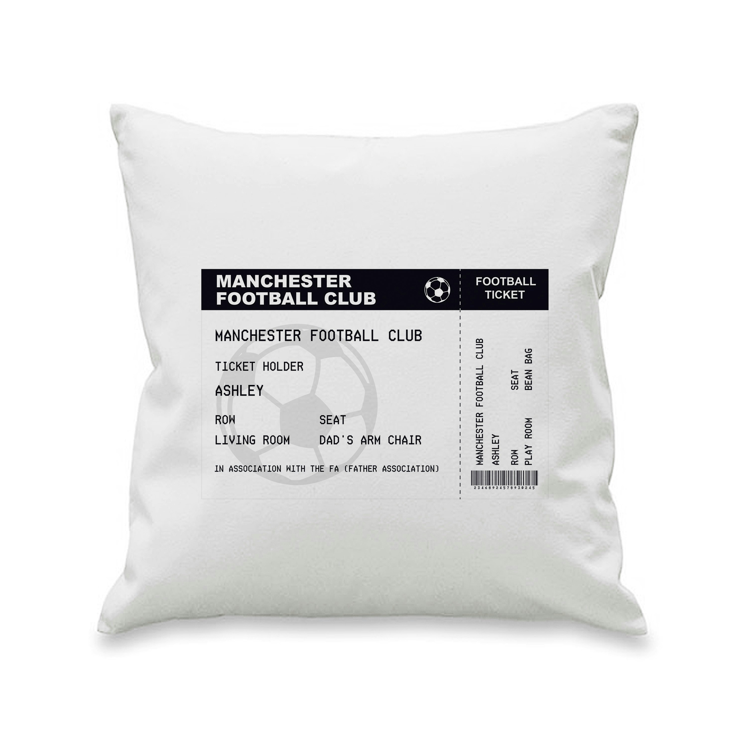 Personalised Memento Company Personalised Football Ticket Cushion