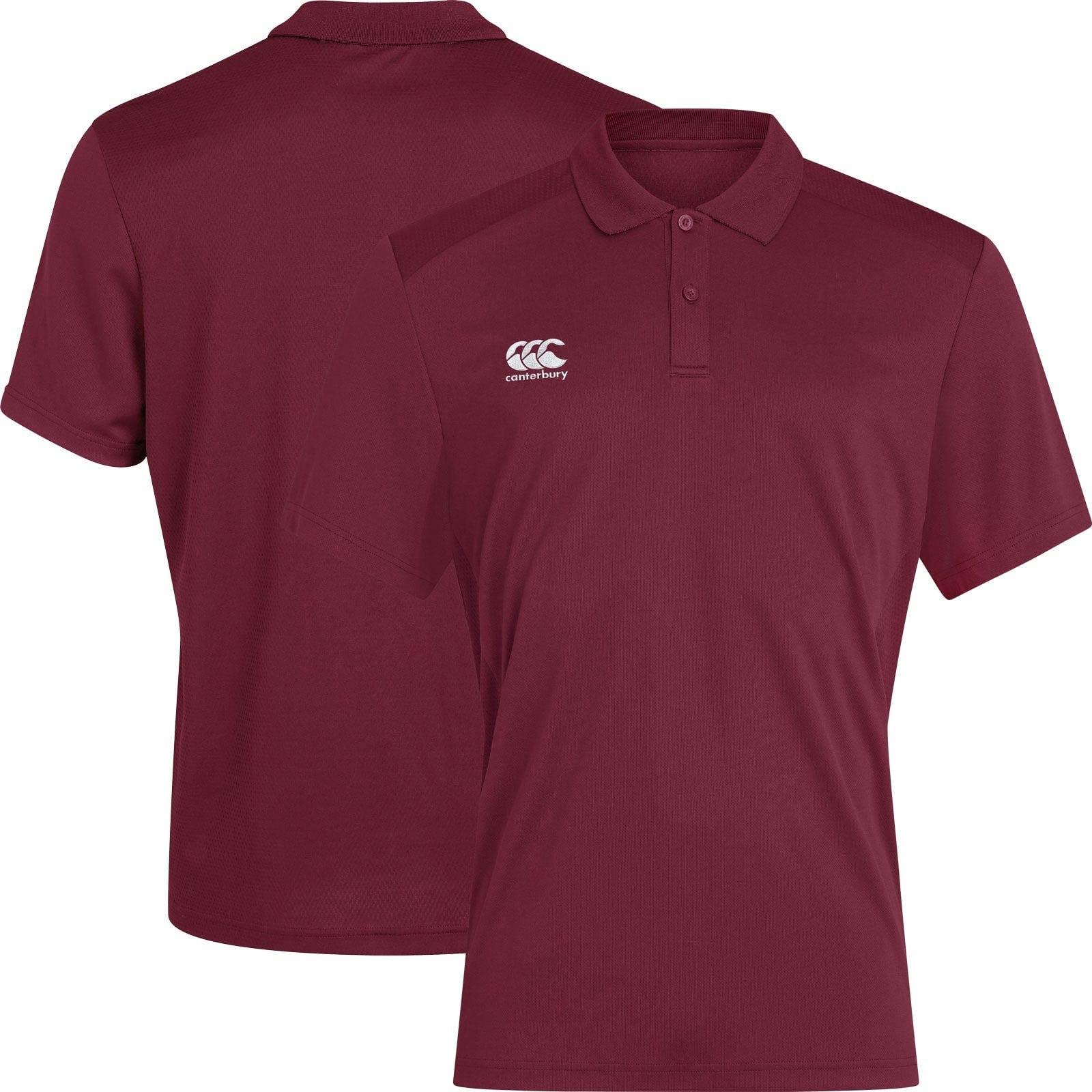 Canterbury Men's Burgundy/Red Club Dry Polo {Qa005726} - Large