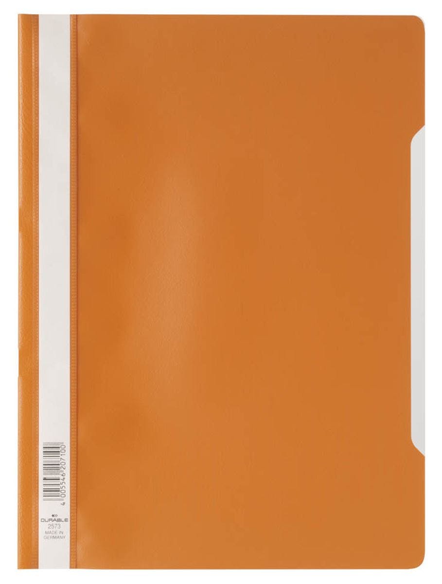 Rackhams Orange Clear View Project Folder Document Report File | 50 Pack | A4