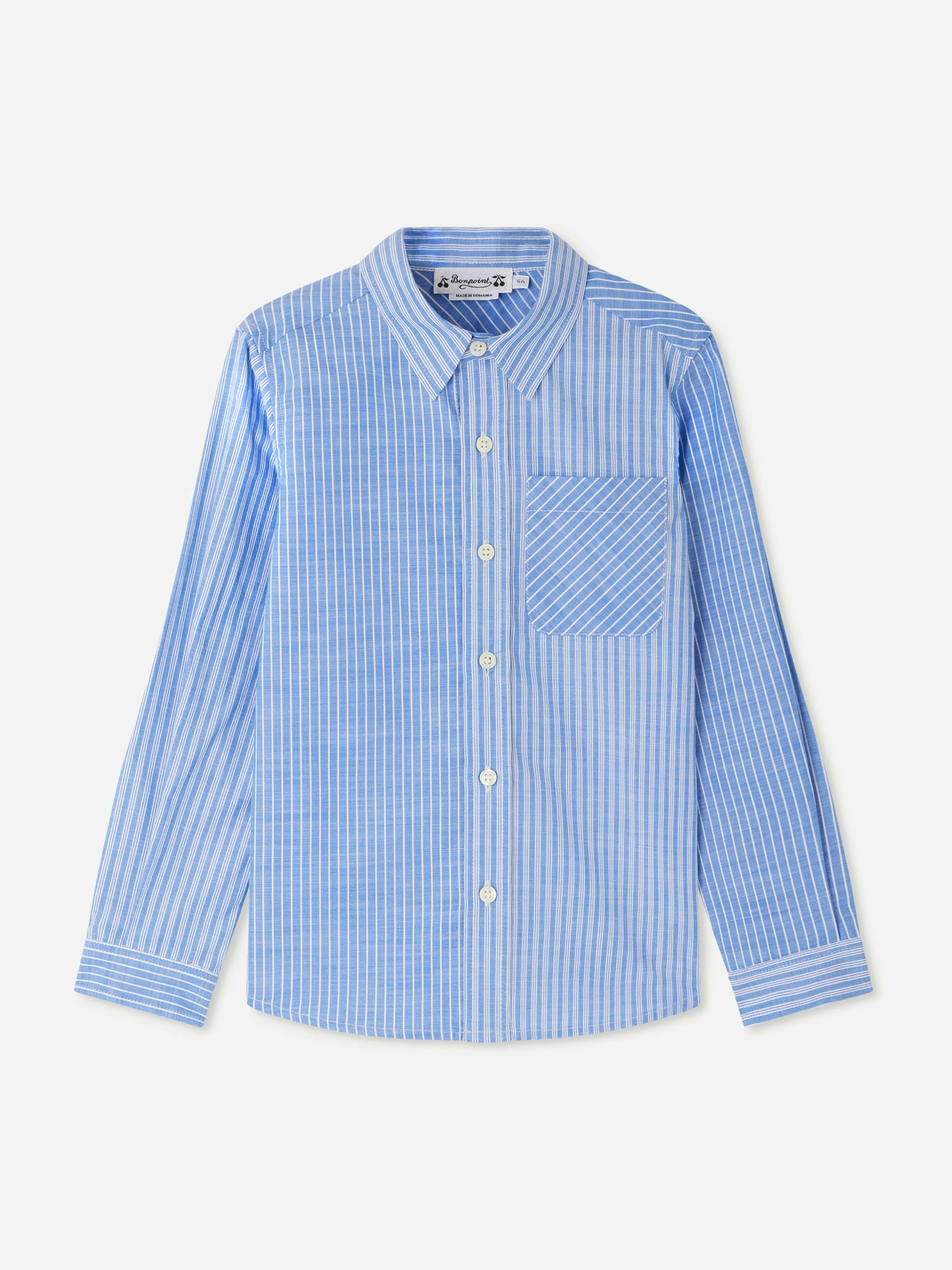 Bonpoint Boys Blue Tango Shirt In - 14 Yrs