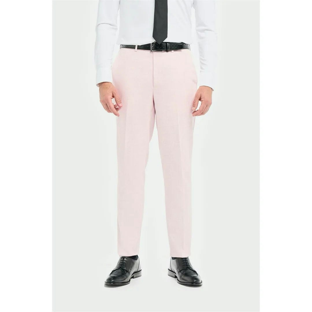 House Of Cavani Men's Pink Tropez - Formal Trousers - 46W 32L