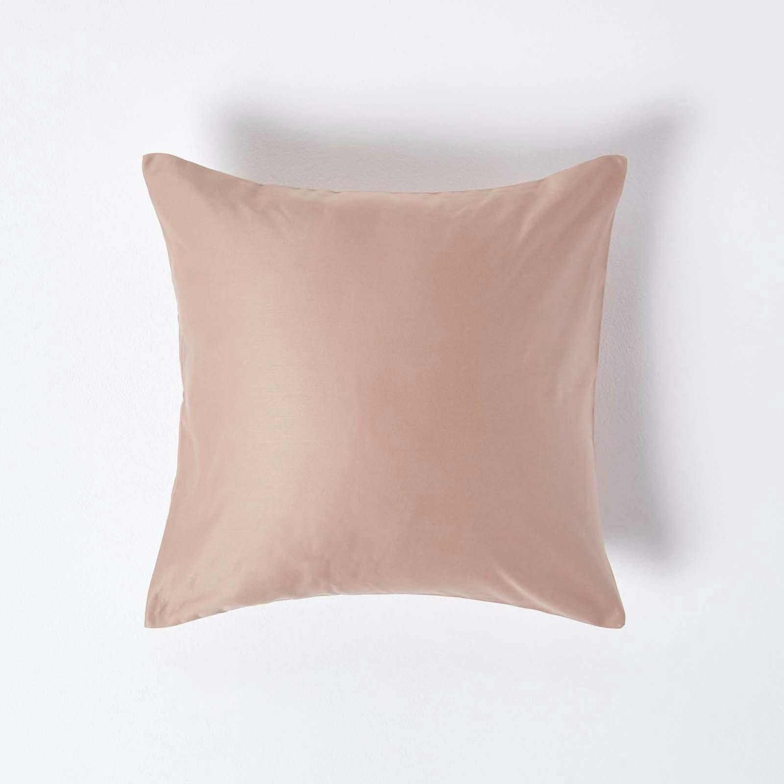 Homescapes Premium 1000 Tc Egyptian Cotton Sateen Weave Pillowcase, European Size - Mink - 40 X 40 Cm