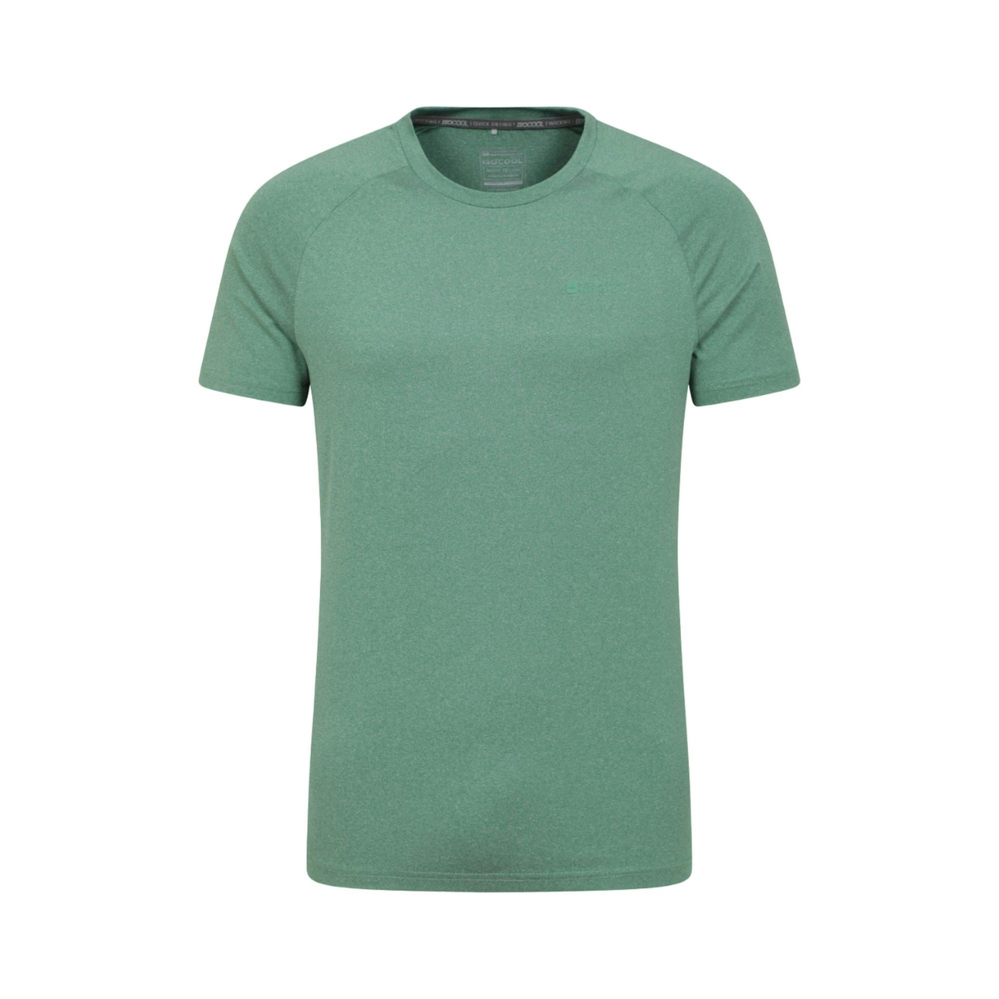 Mountain Warehouse Men's Green Agra Melange T-Shirt - Xs - 88% Polyester/12% Elastane