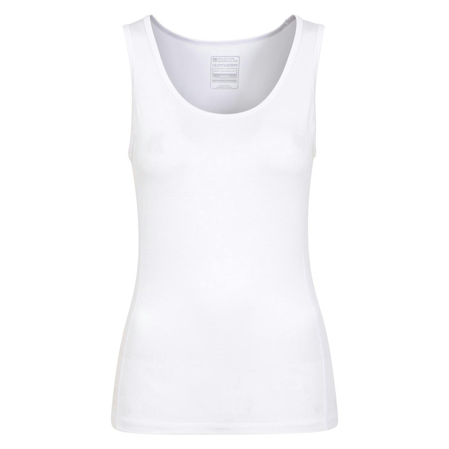 Mountain Warehouse Women's White Keep The Heat Thermal Vest Top - 10 Uk - 41% Acrylic/32% Polyester/19% Viscose/8% Elastane
