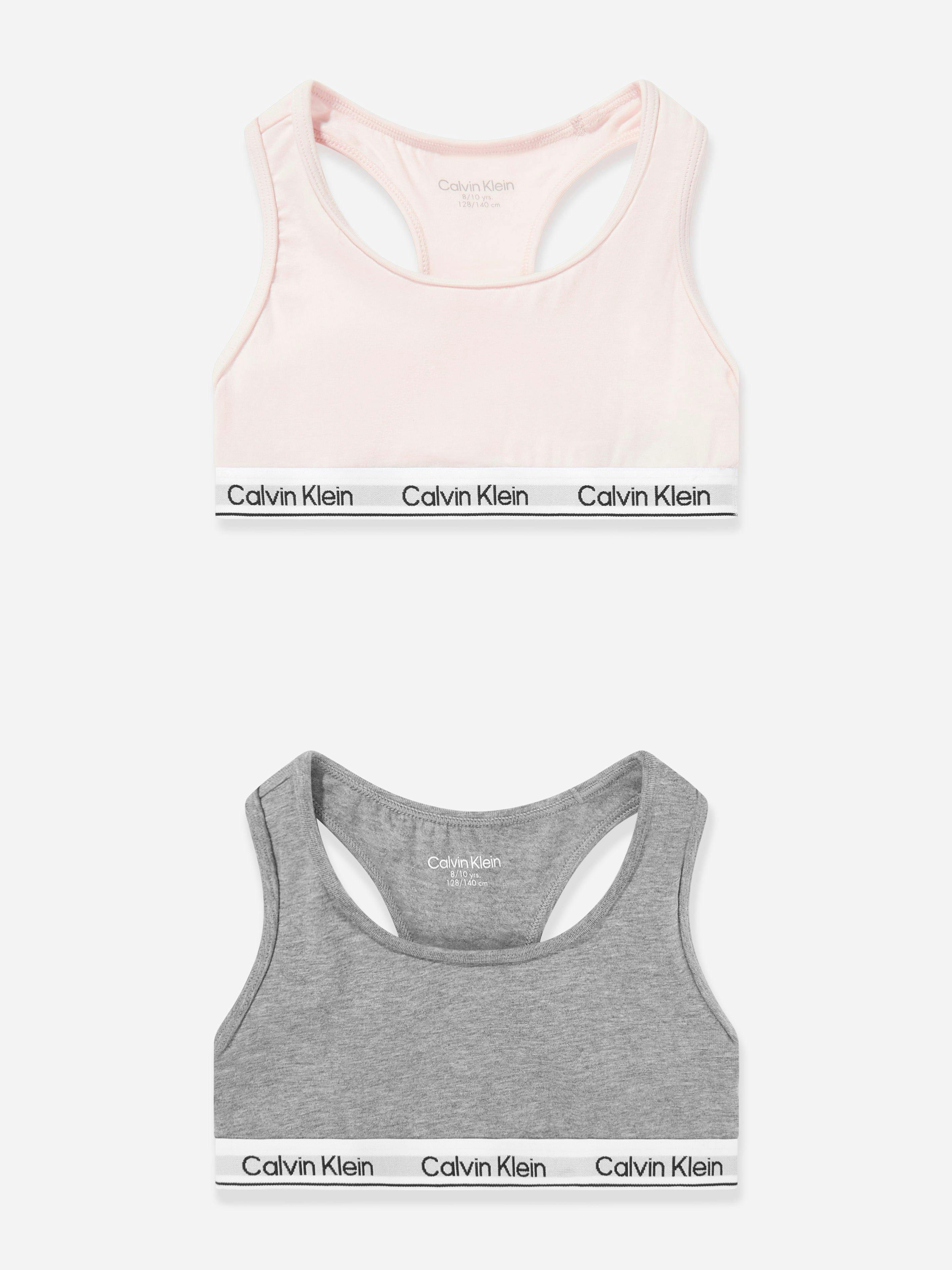 Calvin Klein Girls Pink 2 Pack Bralette Set In - 10 - 12 Yrs