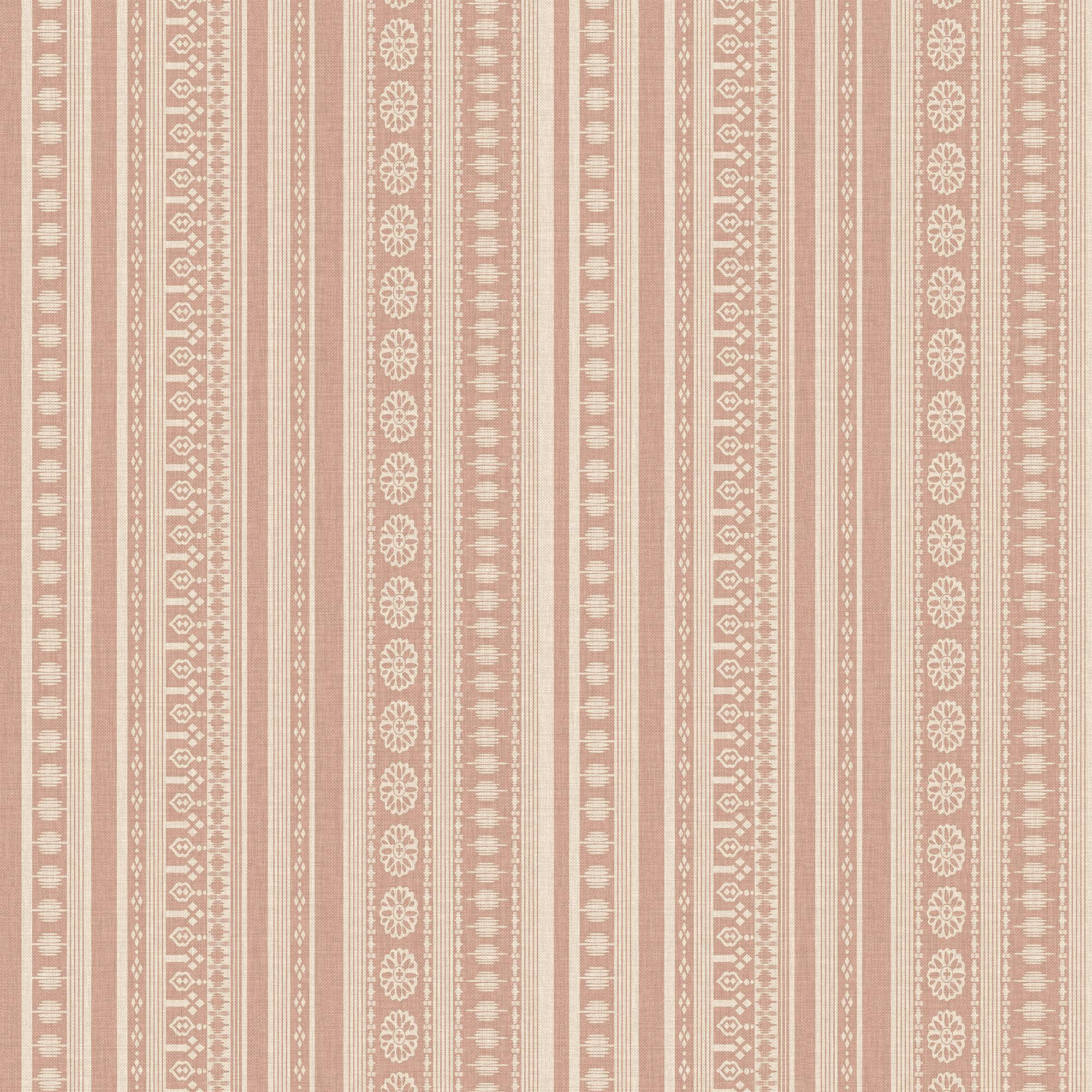Joules Pink Decorative Stripe Wallpaper |