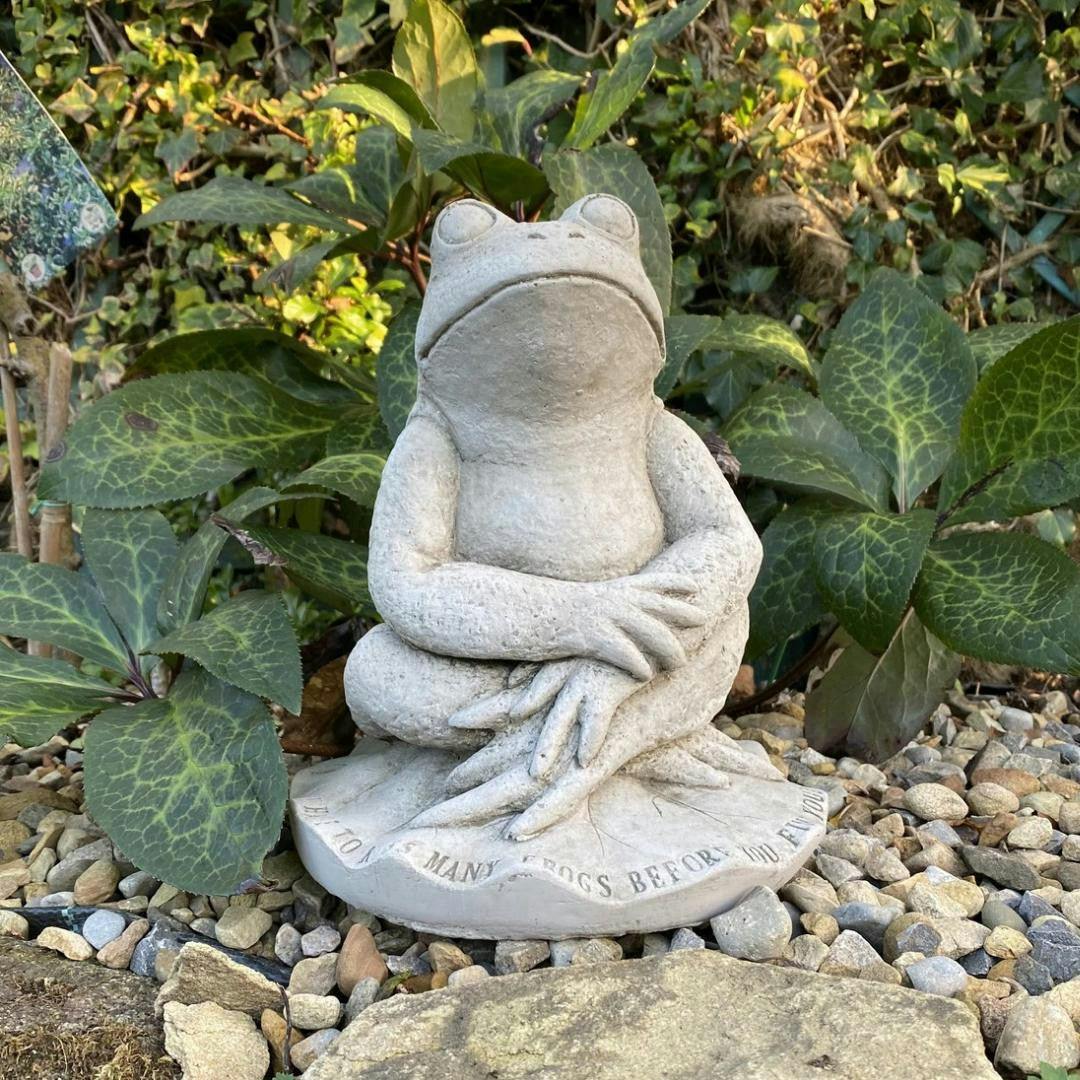 Rackhams Cute Prince Frog Pond Ornament