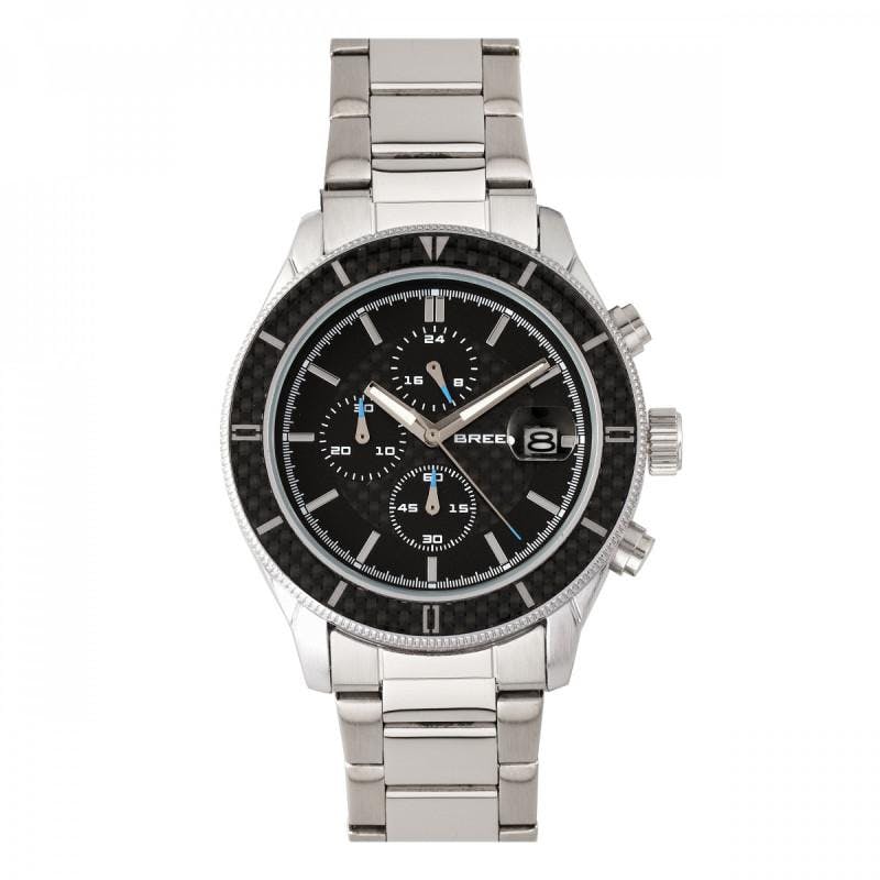 Breed Men's Silver Maverick Chronograph Watch W/Date