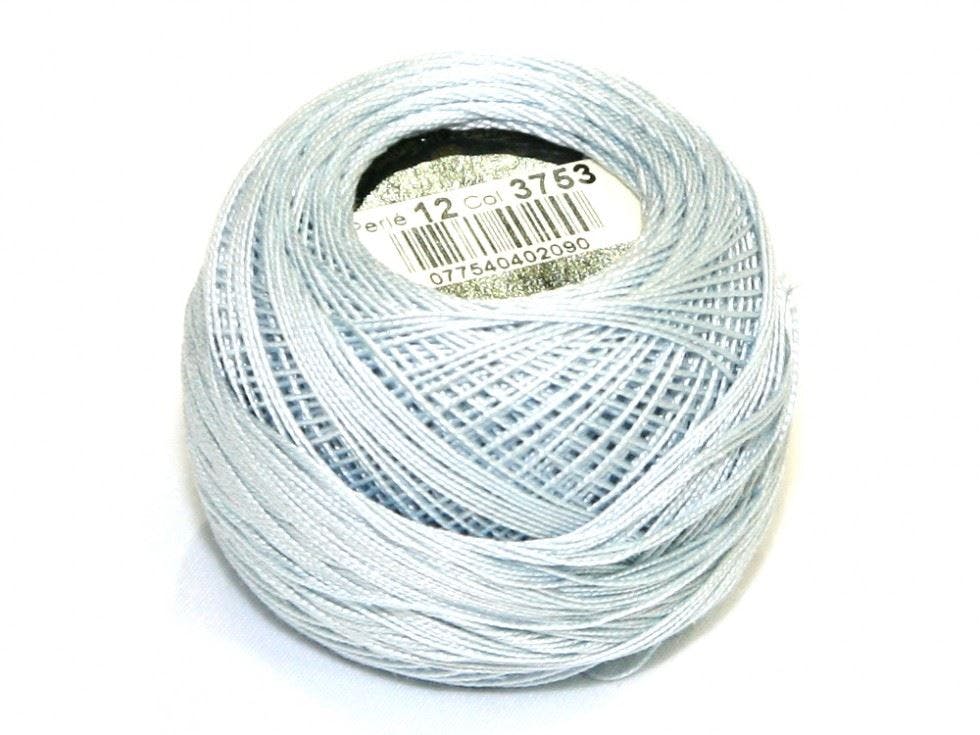 Dmc Blue Size 12 Cotton Perle Thread 120M Suitable For Embroidery - Per 10 Gram Ball - 3753 |