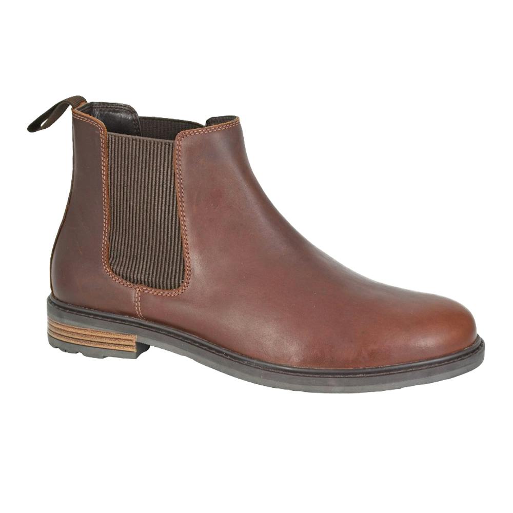Roamers Men's Brown Waxy Leather Chelsea Boots - 11 Uk - 100% Mixed