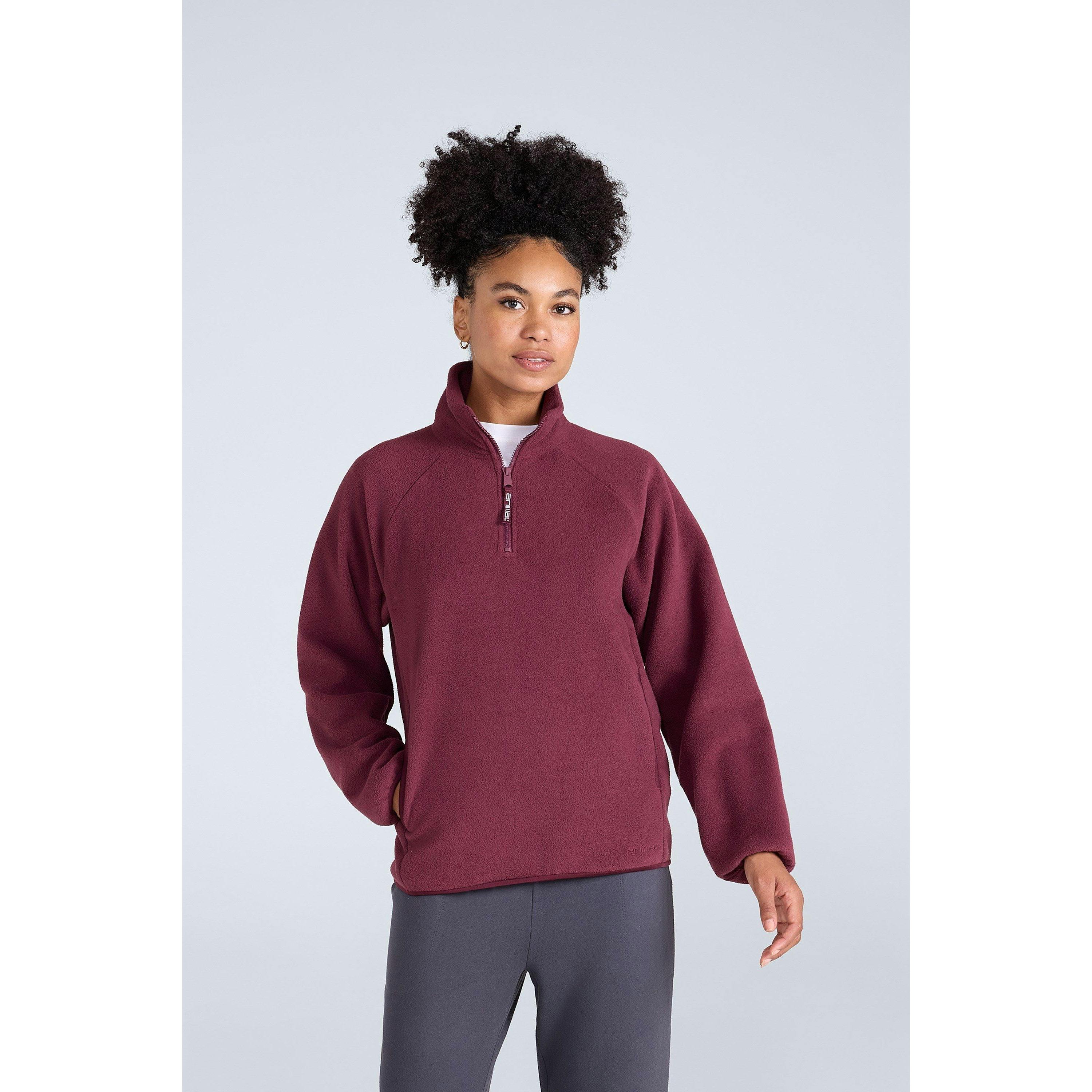 Animal Women's Stockholm Half Zip Fleece Top - Berry - 18 Uk - Berry - 100% Polyester