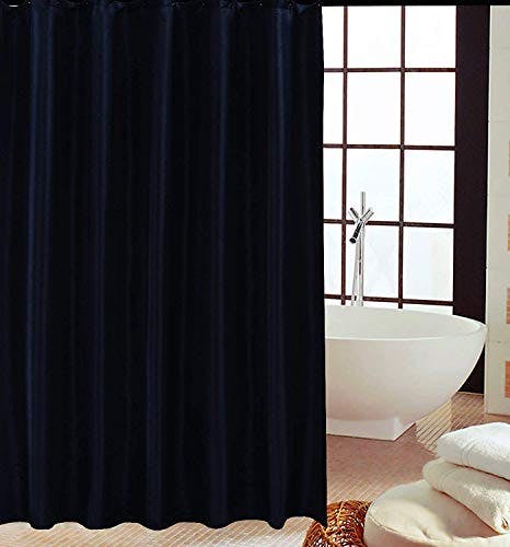 Rackhams Black Polyester Fabric Shower Mould And Mildew Resistant Curtain 180 X 180 Cm (71 X 71 Inch) Mosaic Tiles Patterned (Choose Colour From Drop Down Menu) - 1