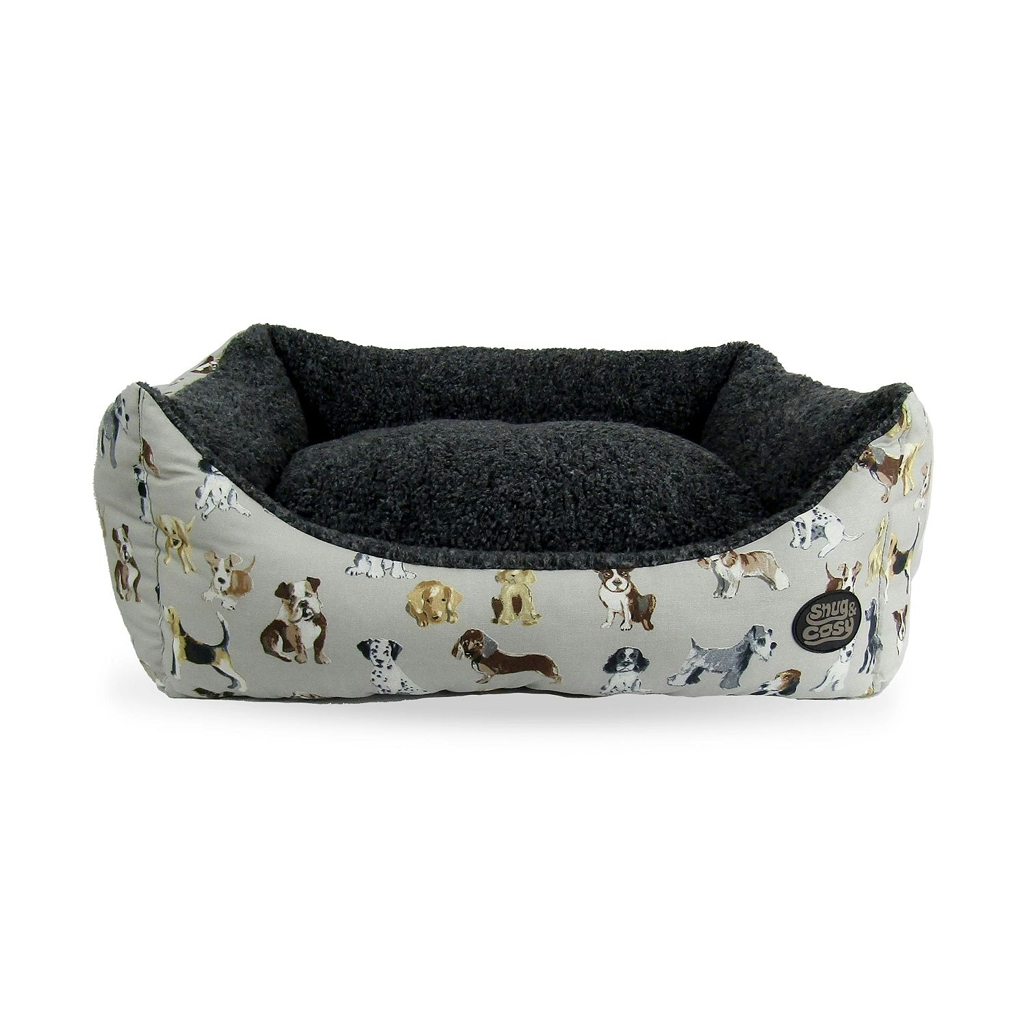 Snug And Cosy Pets Dog Print Bed - 25"