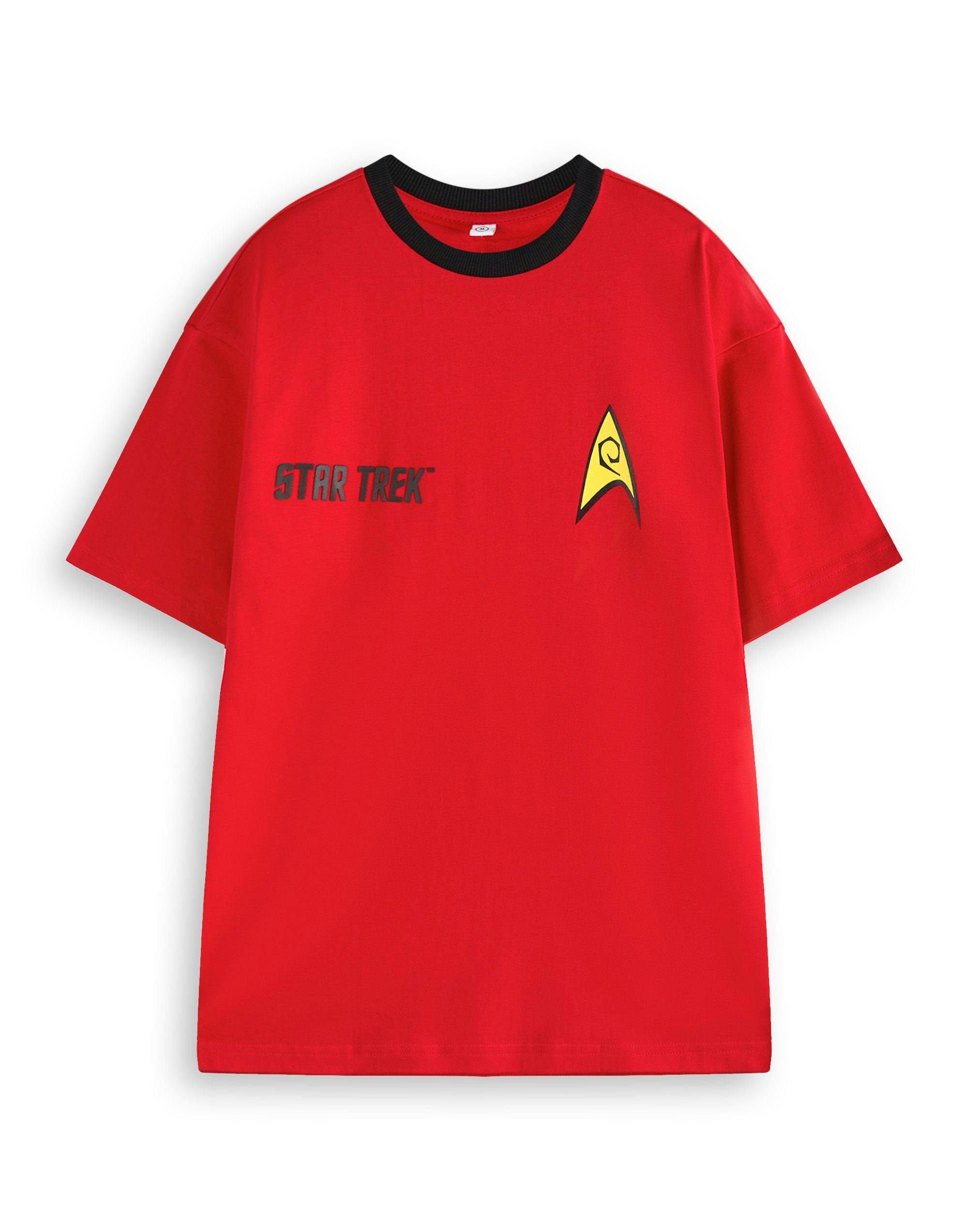 Vanilla Underground Men's Red Star Trek Uniform Short Sleeved T-Shirt - Medium