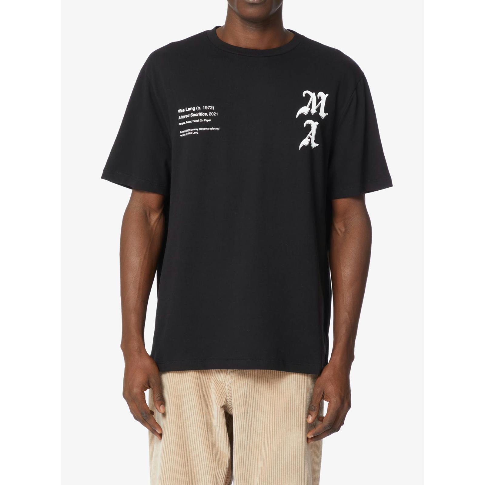 Amiri Black Wes Lang Checker Skull T-Shirt In - M