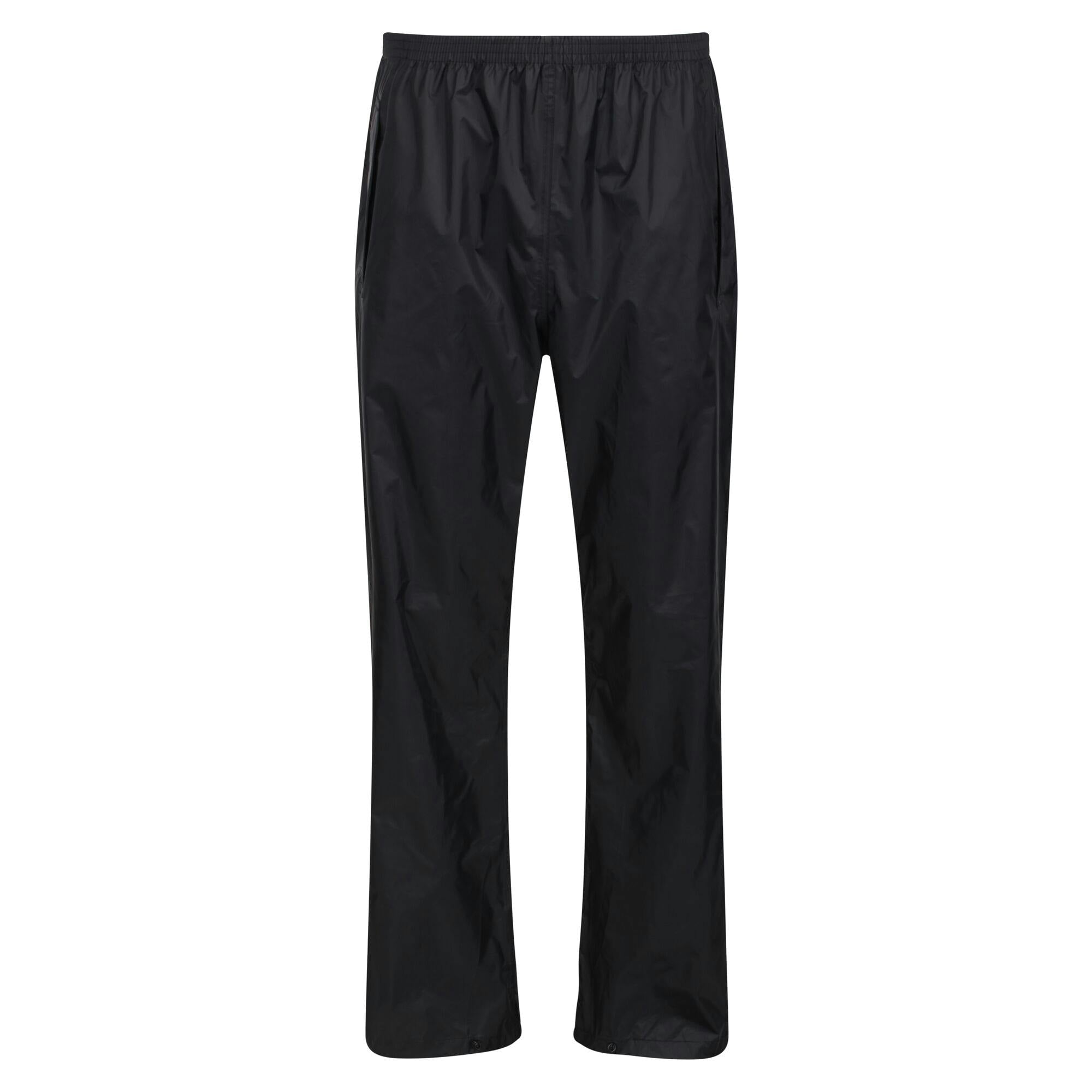 Regatta Men's Black Pro Packaway Waterproof Breathable Overtrousers - 3XL - 100% Polyamide