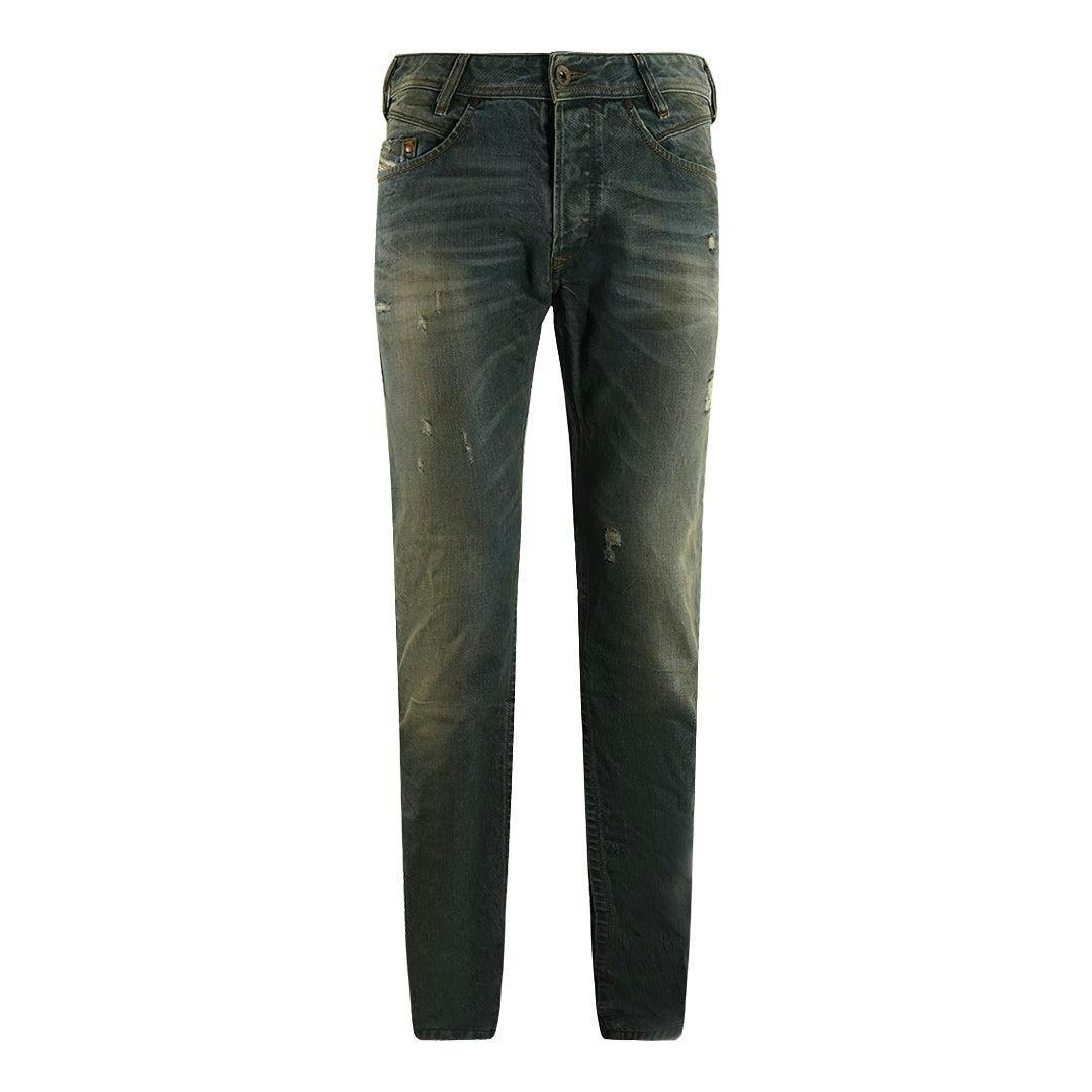 Diesel Men's Blue Poiak Jeans - Dirty - Dirty - 29R - 100% Cotton