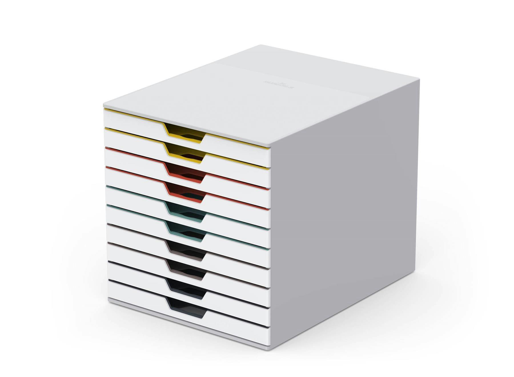 Photos - Display Cabinet / Bookcase Durable Rackhams VARICOLOR MIX Desktop Organiser 10 Drawer Colour Coded Storage | A4+ 
